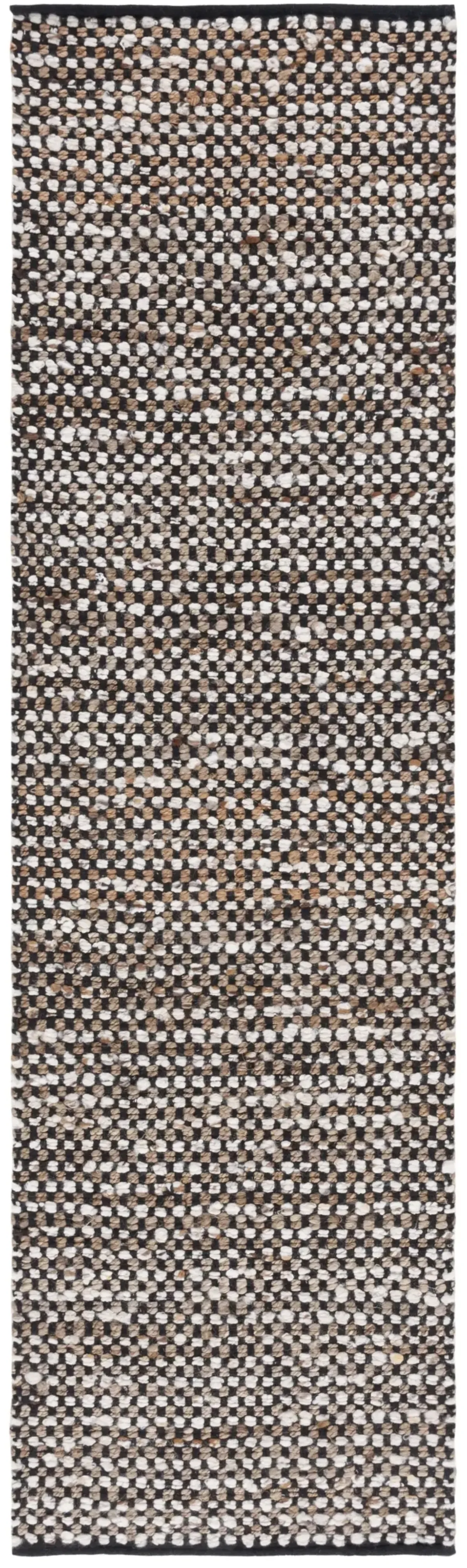 NATURA 349 BLACK  2'-3' x 6' Runner Rug