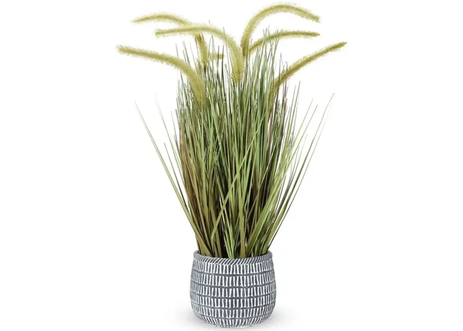 Faux Grass 21" Potted Plant