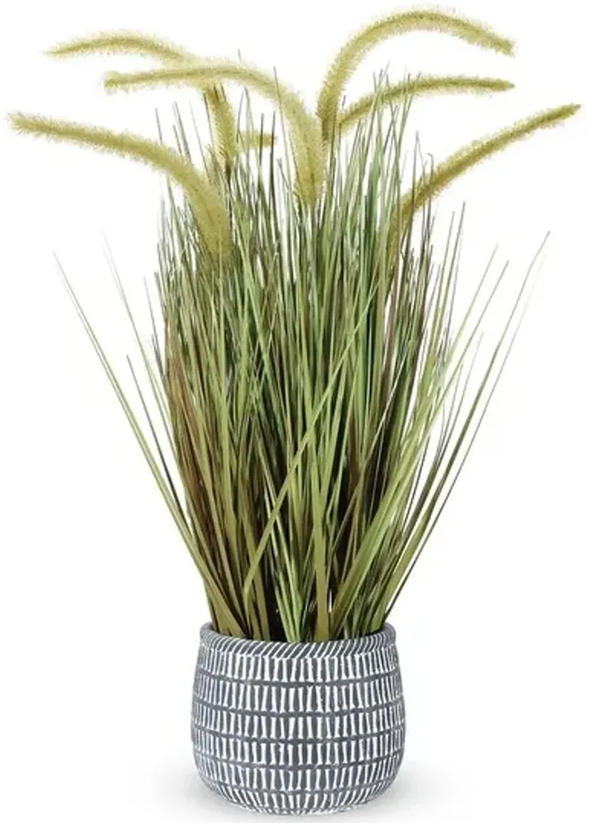 Faux Grass 21" Potted Plant