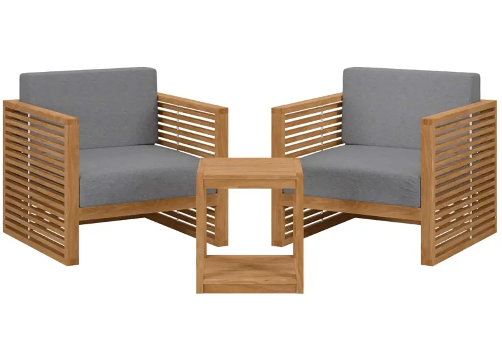 Carlsbad 3-Piece Teak Wood Outdoor Patio Set