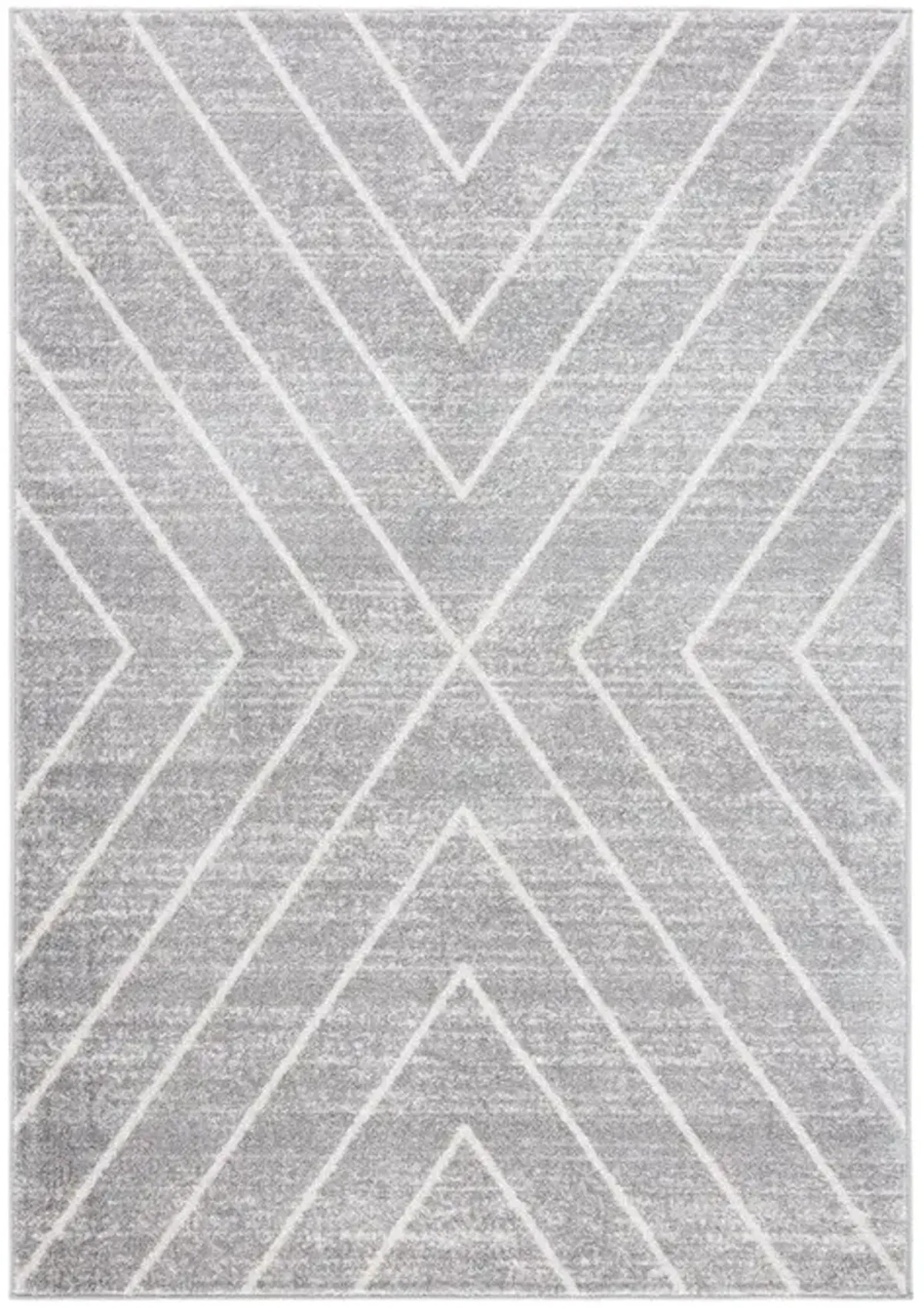 ADIRONDACK Contemporary Grey / Ivory 5'-1" X 7'-6" Powerloomed Rug