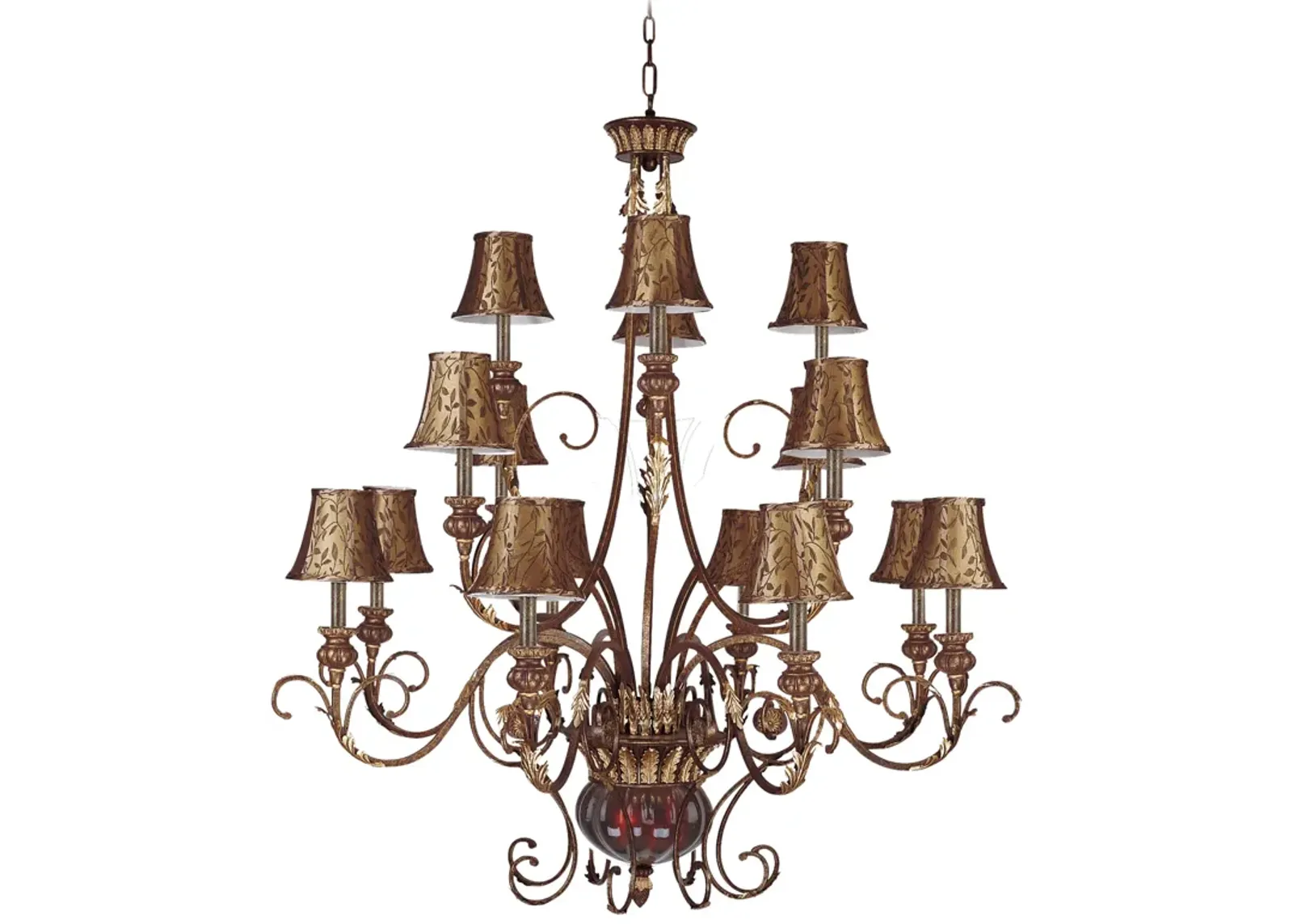 Charlotte 55" Wide 18-Light Chandelier - Brown