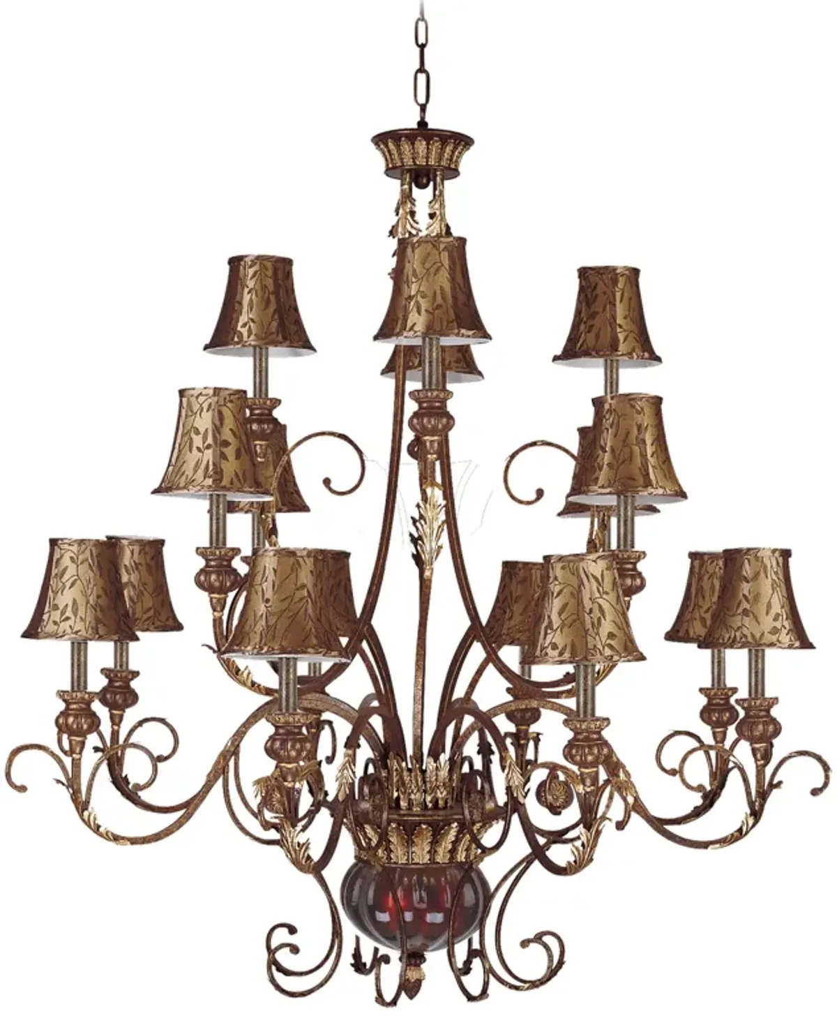 Charlotte 55" Wide 18-Light Chandelier - Brown