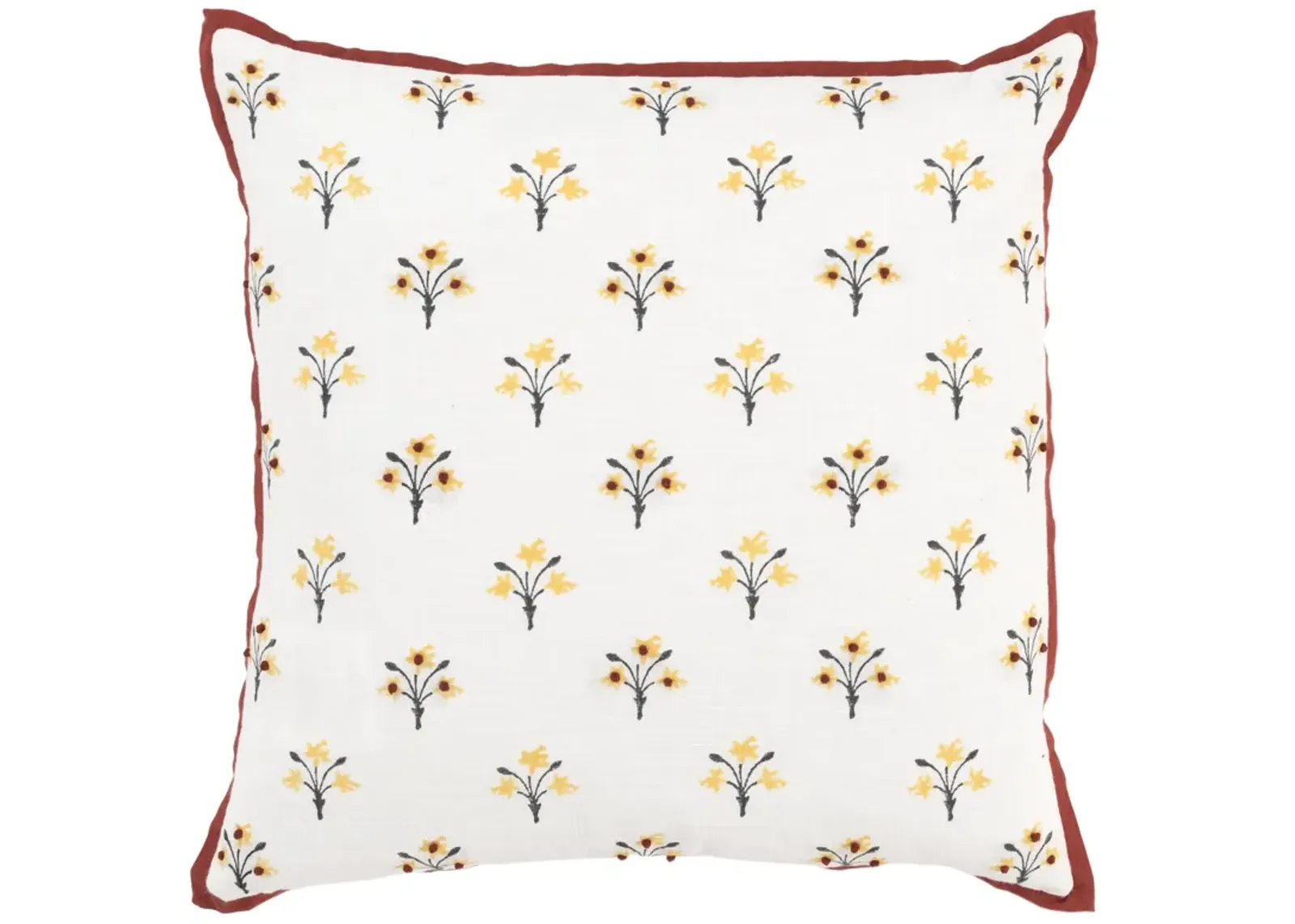 Floral Rust Pillow