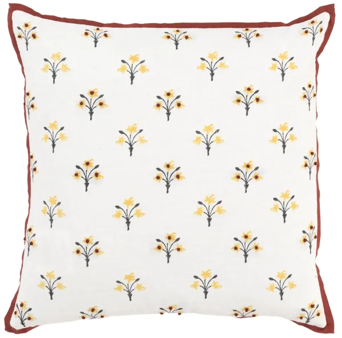 Floral Rust Pillow