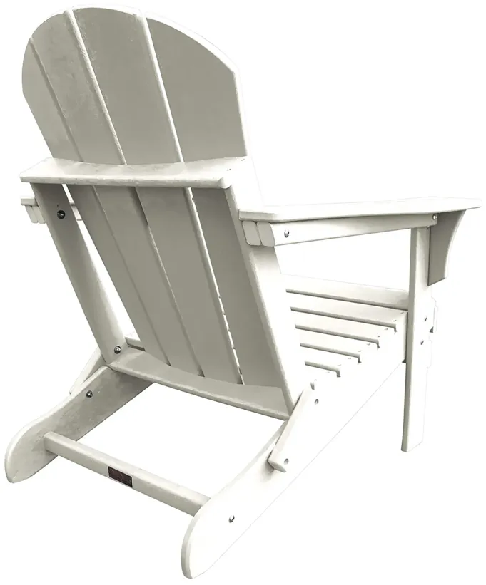 Panama Jack Polyresin Folding White Adirondack Chair