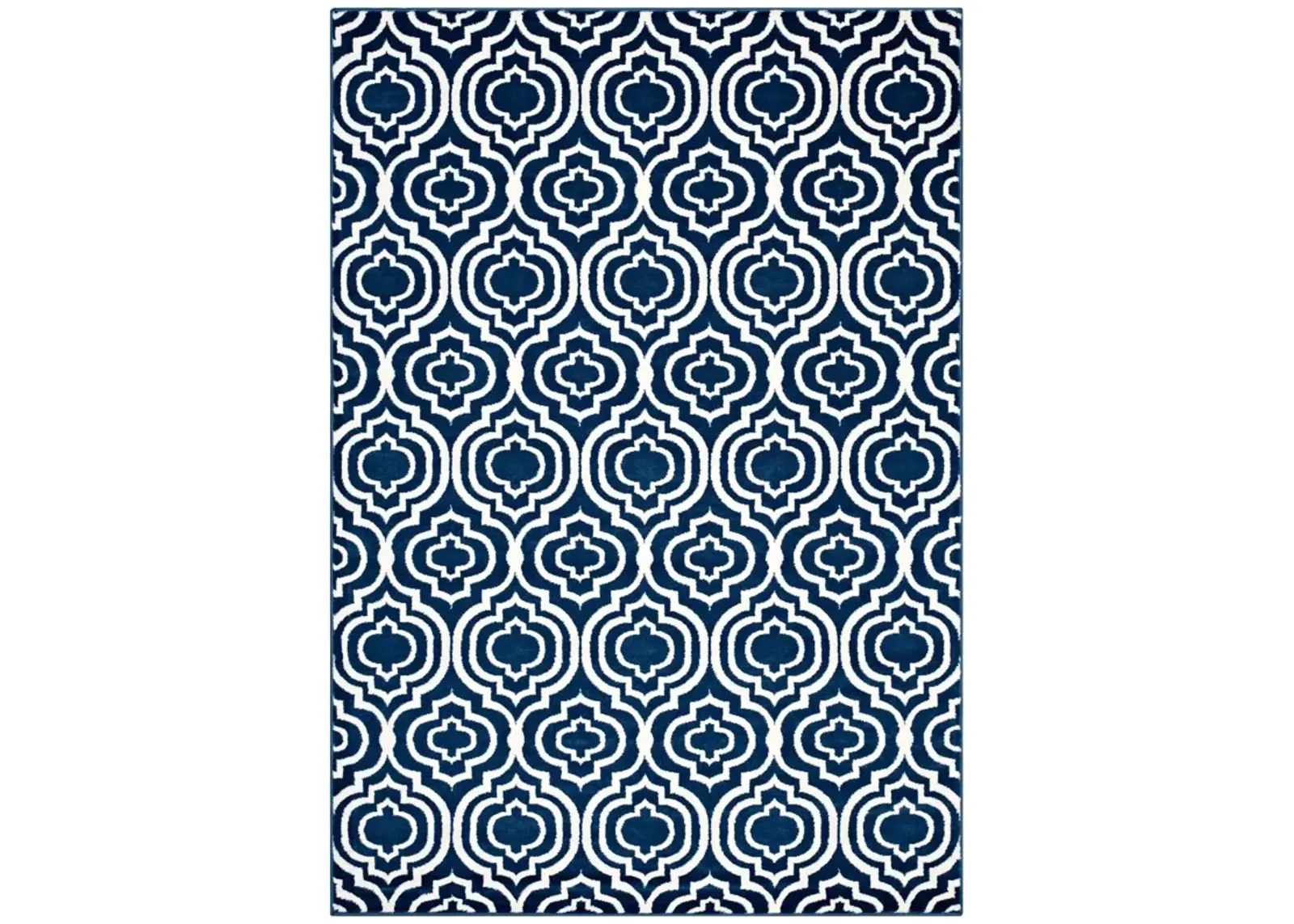 Frame Transitional Moroccan Trellis 5x8 Area Rug