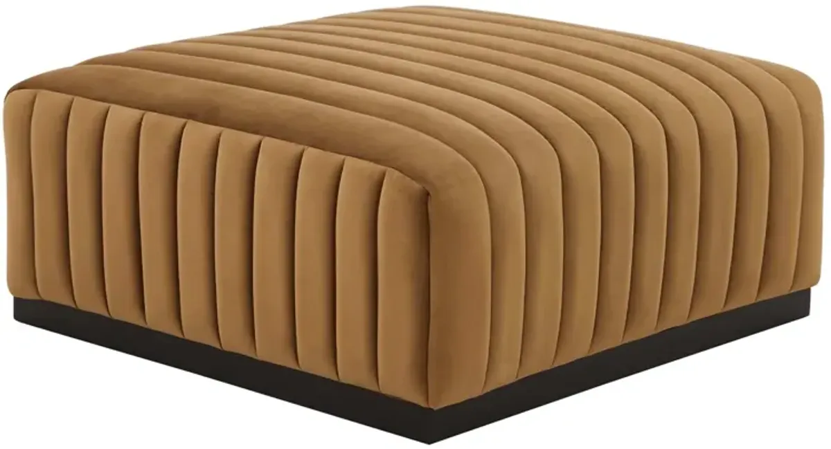 Conjure Channel Tufted Performance Velvet Ottoman