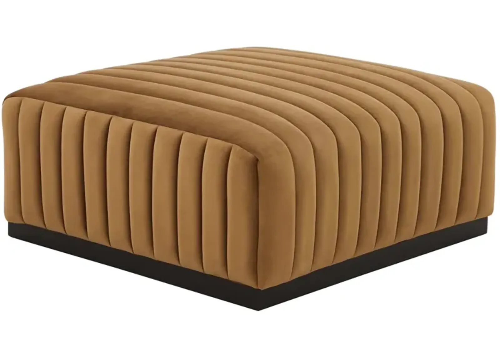 Conjure Channel Tufted Performance Velvet Ottoman