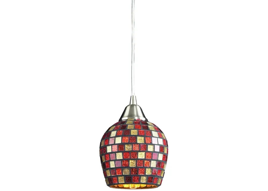 Fusion 5" Wide 1-Light Mini Pendant - Satin Nickel