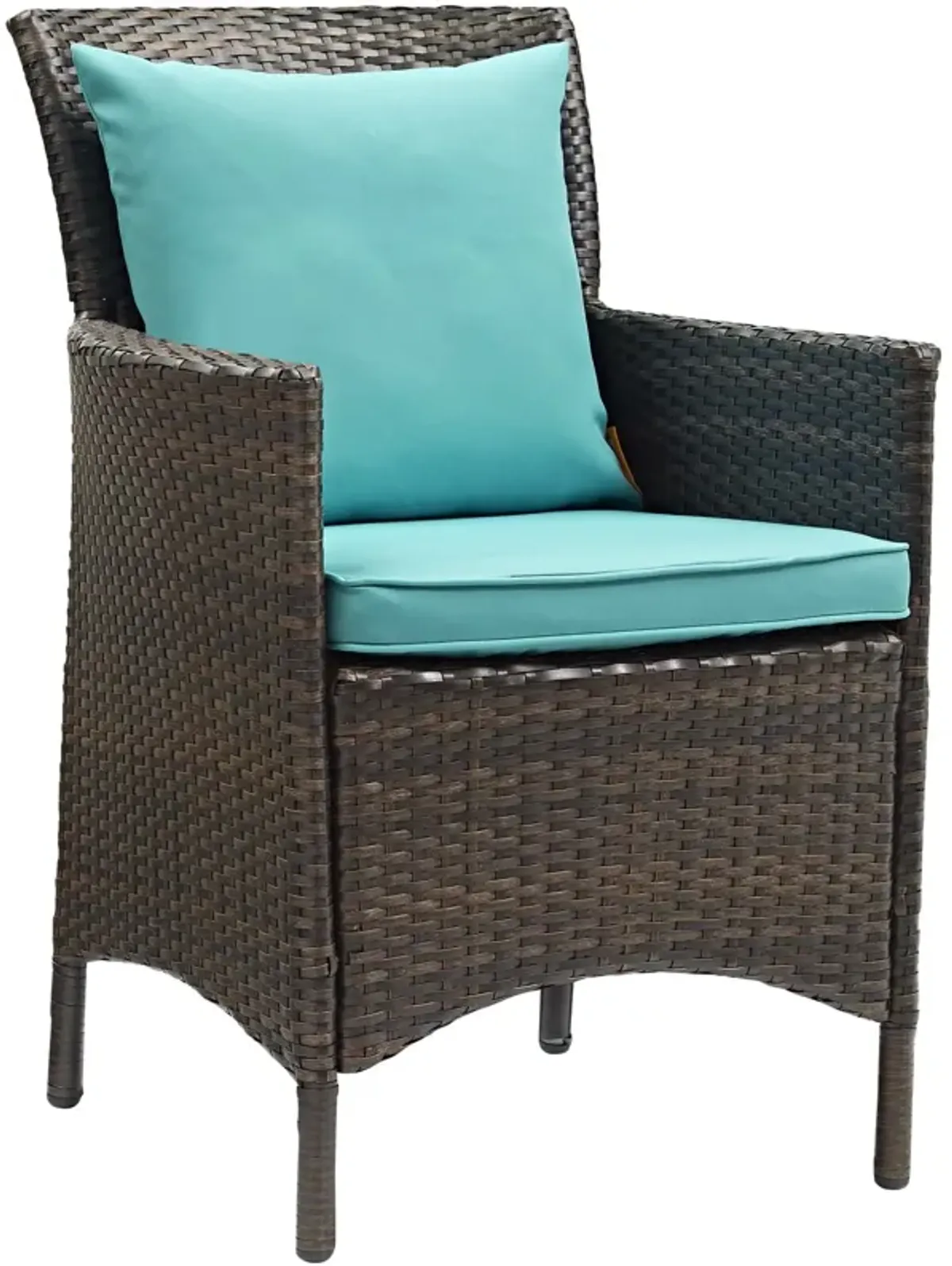 Conduit Outdoor Patio Wicker Rattan Dining Armchair Set of 4