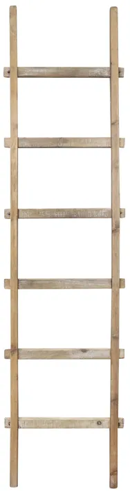 Wooden Decorative 76" Ladder,brown