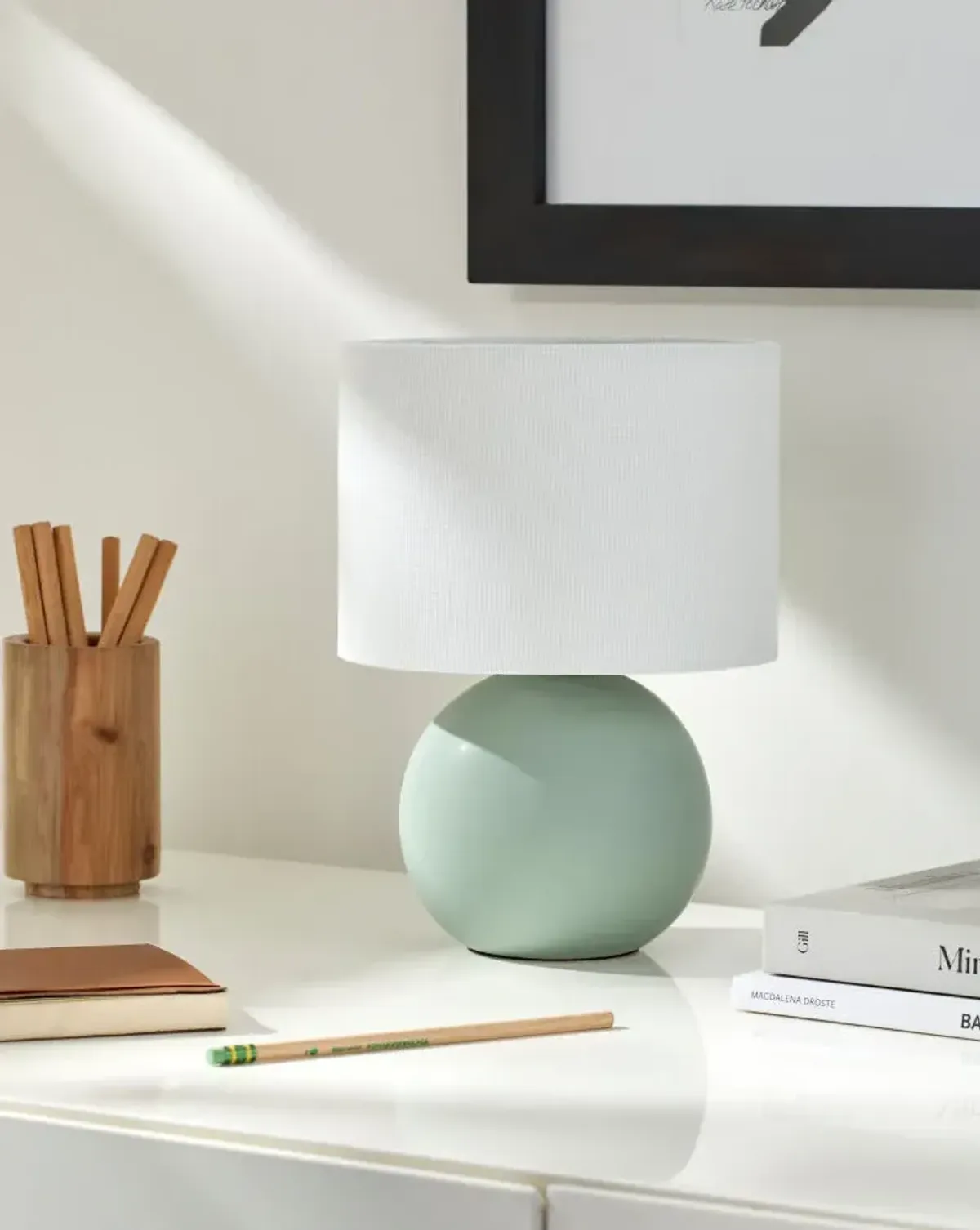 Elio ELI-021 10"H x 8"W x 8"D Accent Table Lamp