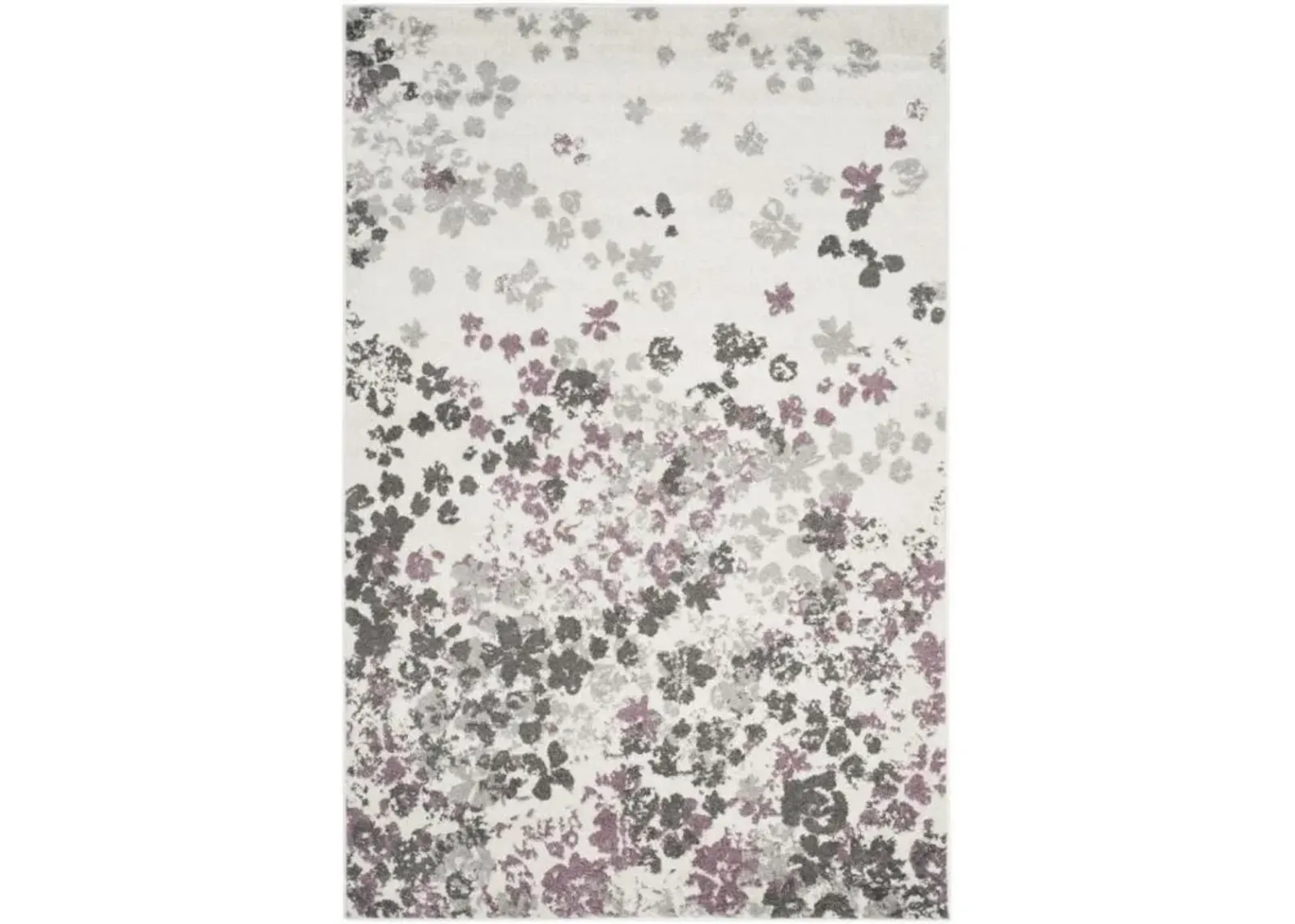 Adirondack Contemporary Ivory / Purple 2'-6" X 10' Powerloomed Rug