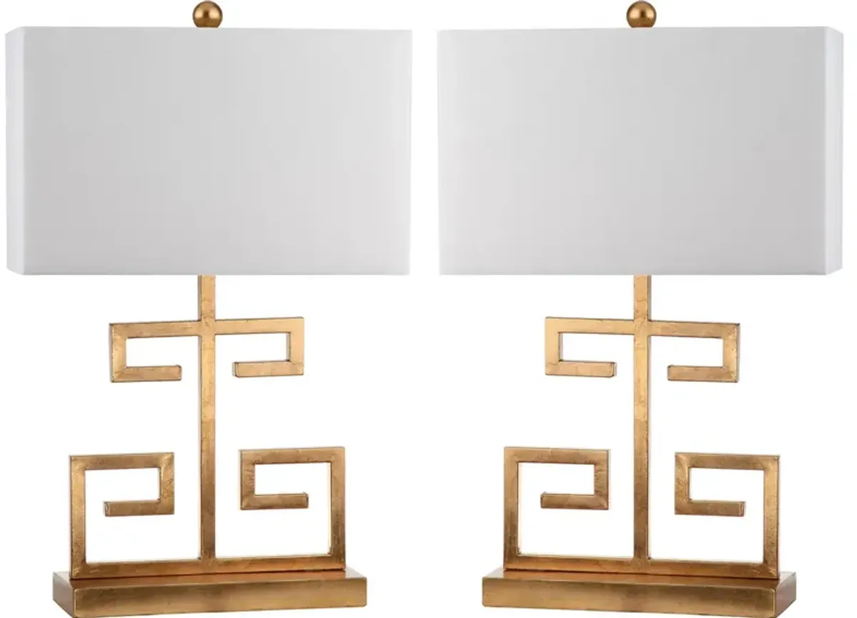 Greek Key 25-Inch H Table Lamp - Set of 2