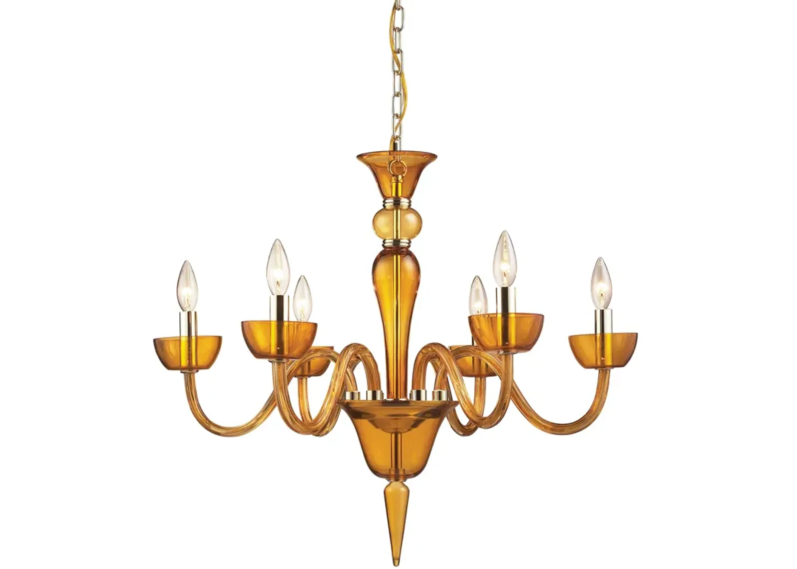 Vidriana 28'' Wide 6-Light Chandelier - Polished Chrome