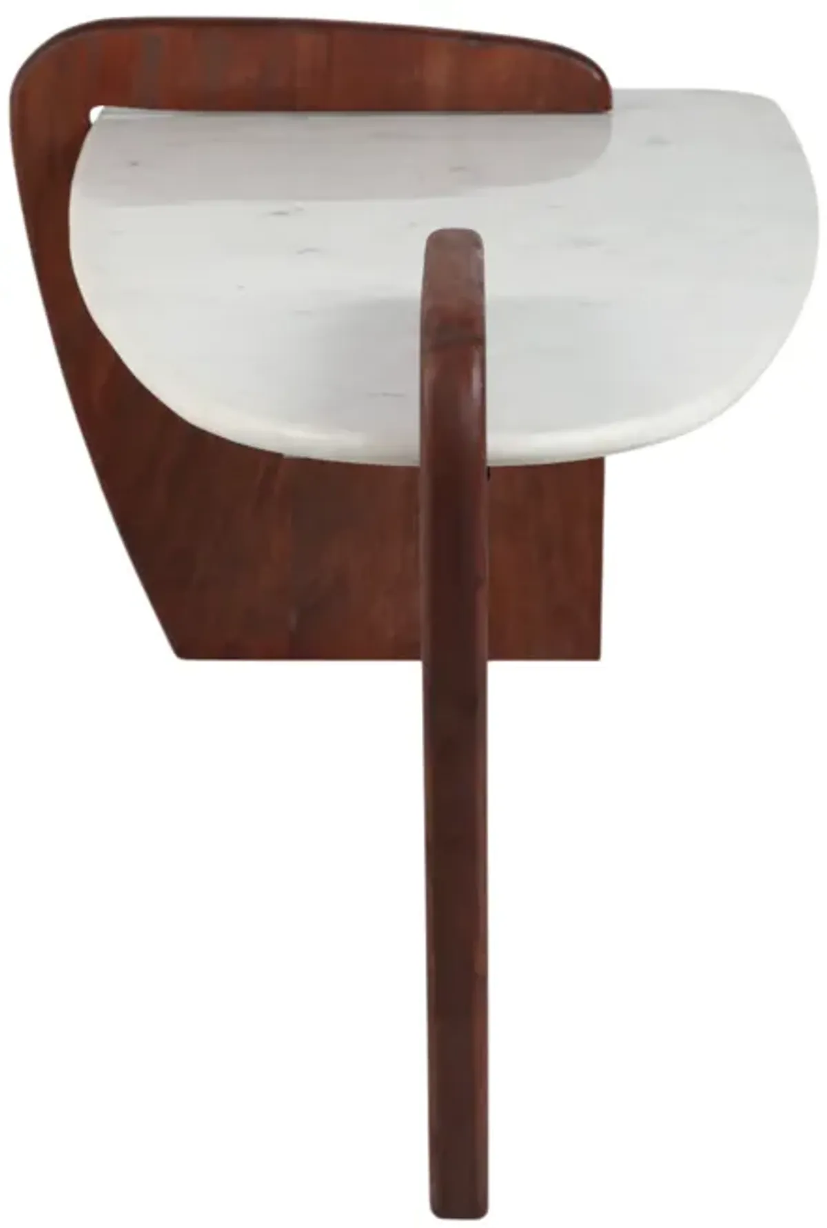 Marble/wood, 53" Modern Coffee Table, White Kd, 2b