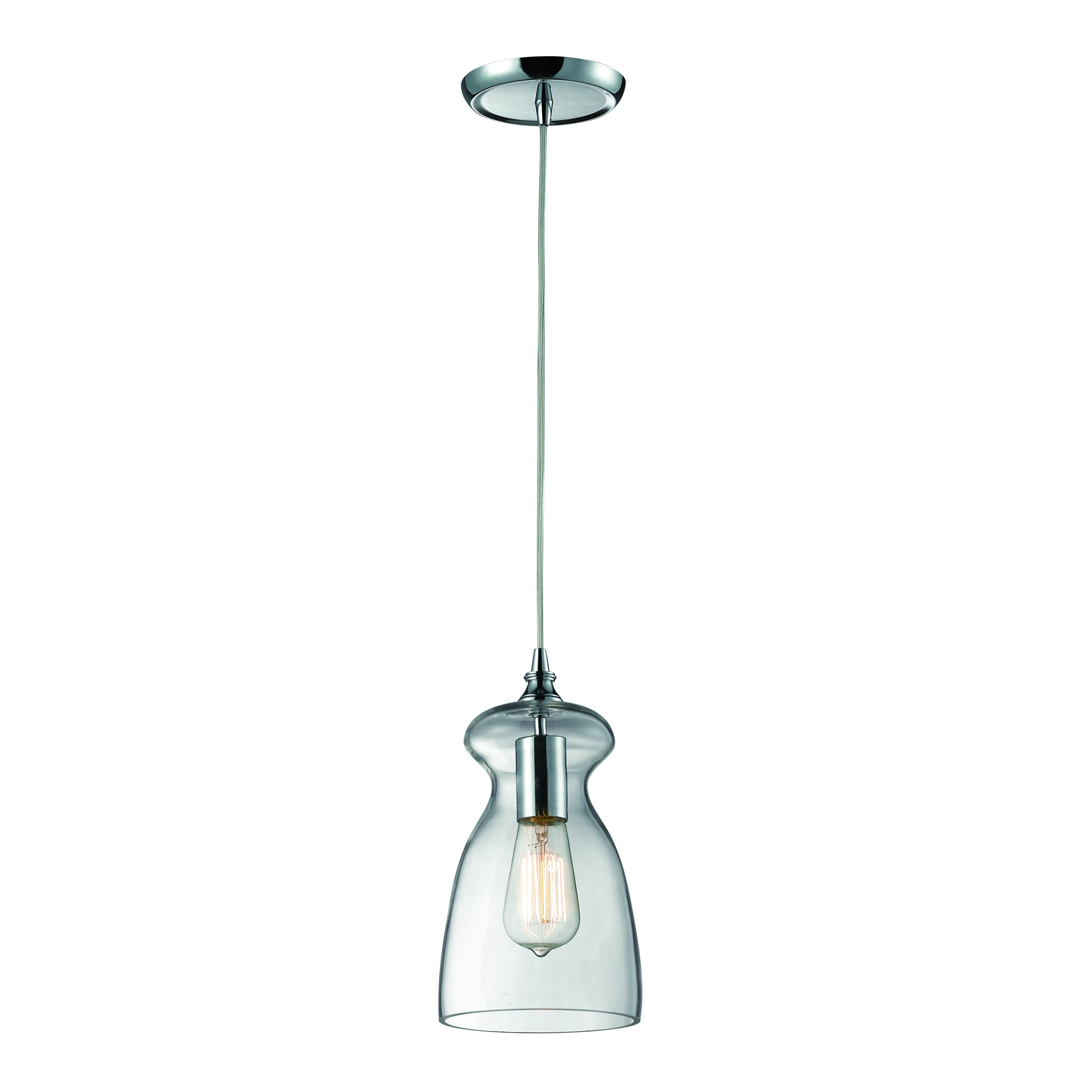 Menlow Park 6" Wide 1-Light Mini Pendant - Polished Chrome