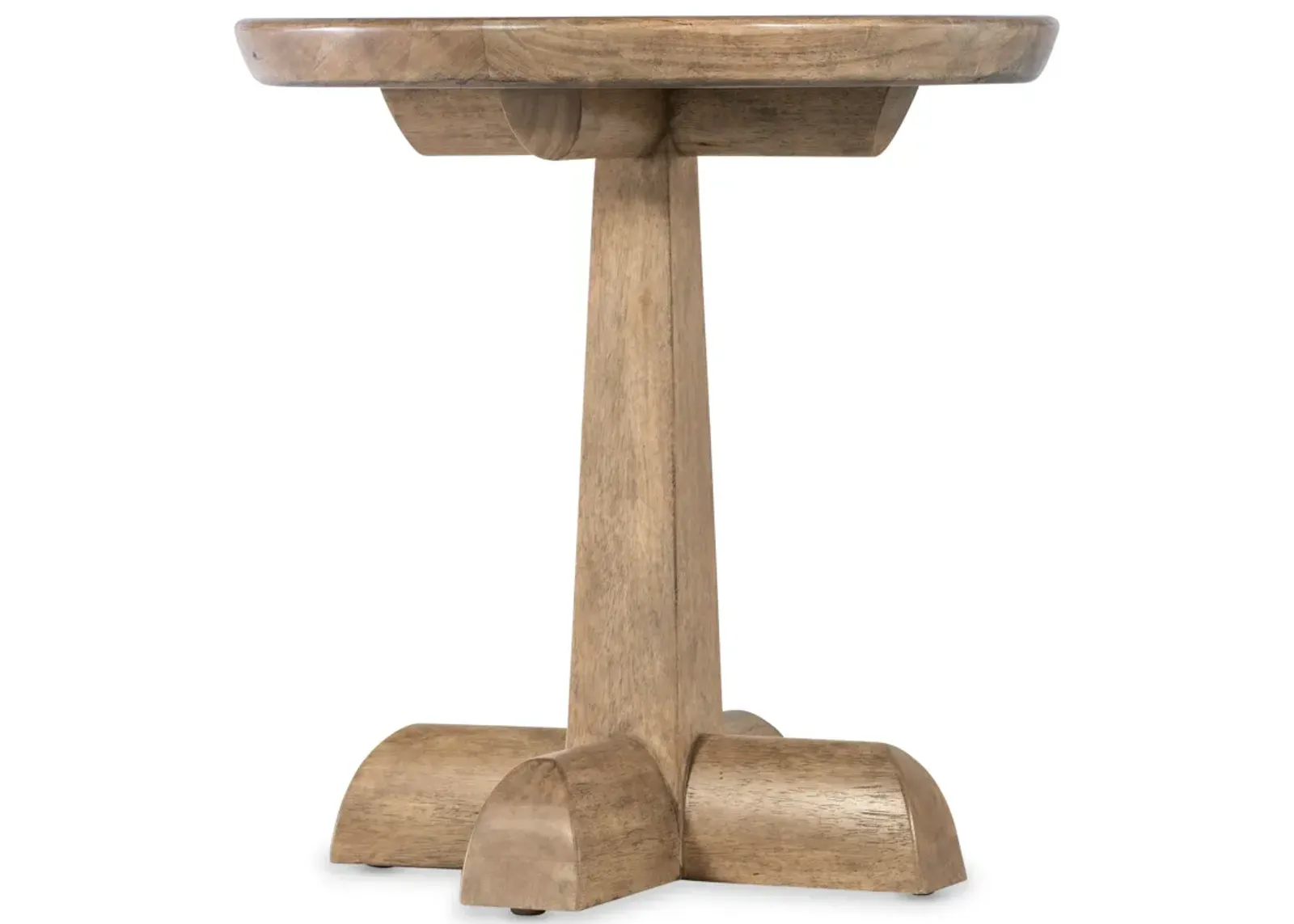 Vineyard Row Round Pedestal End Table