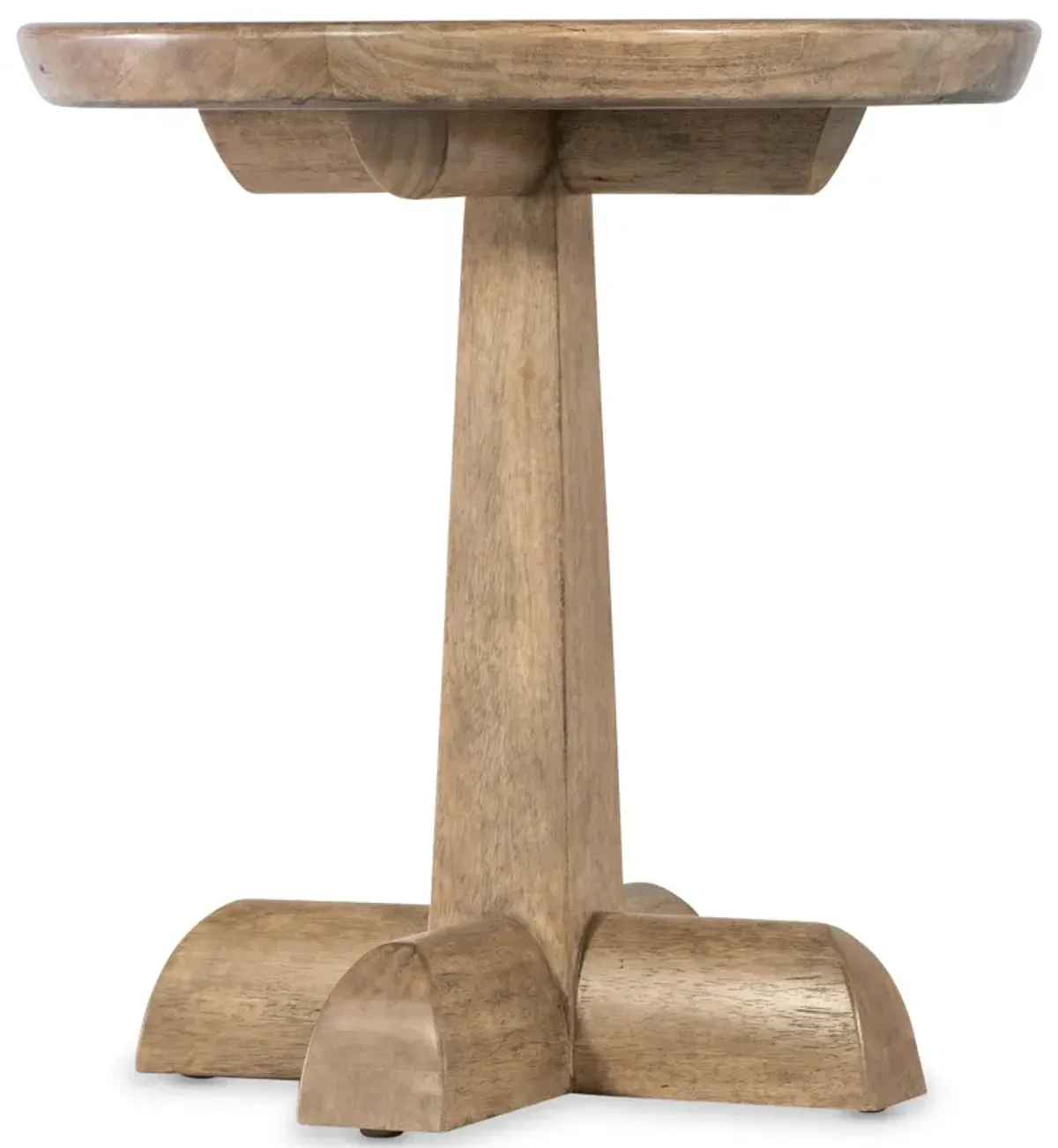 Vineyard Row Round Pedestal End Table