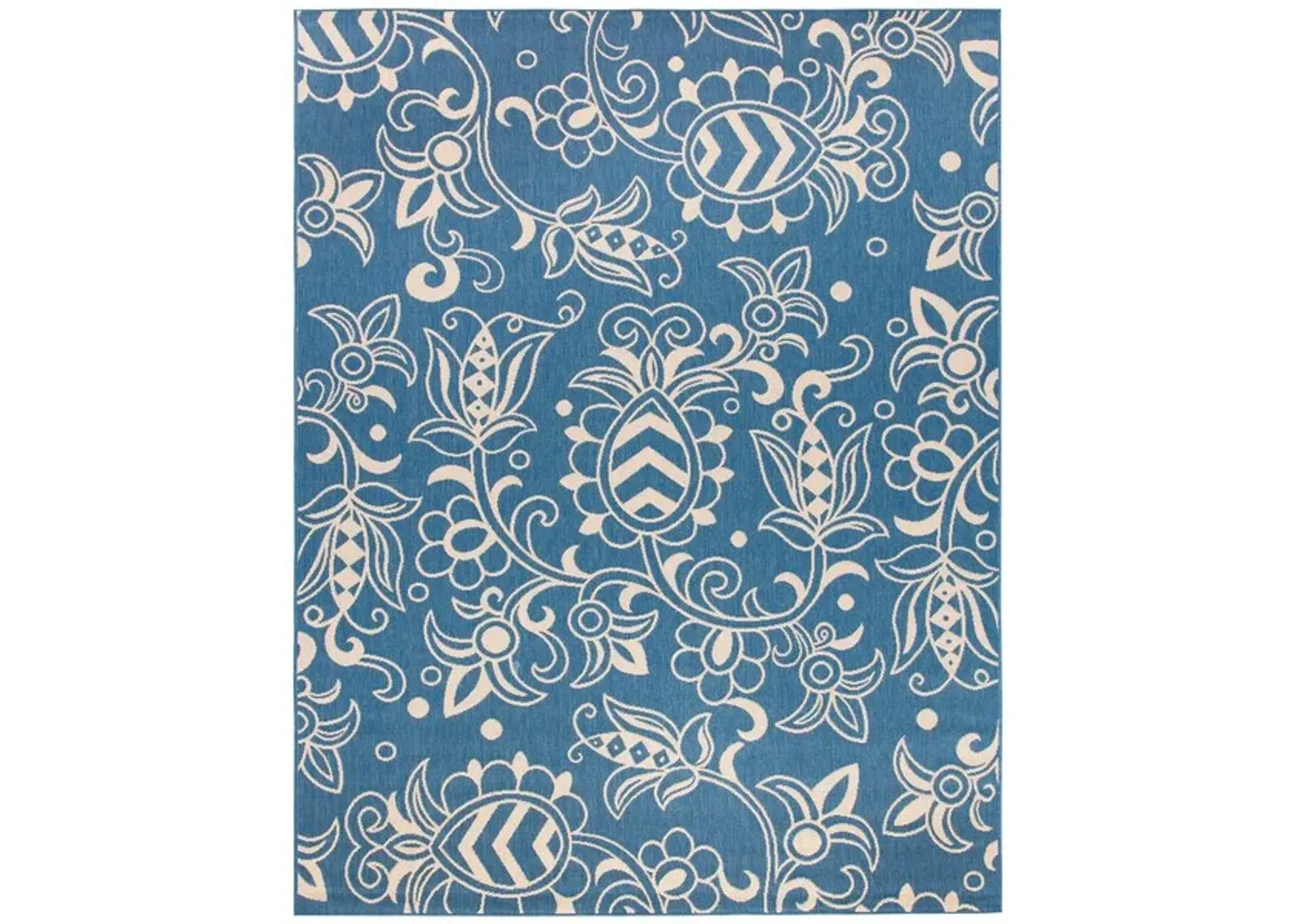 Safavieh BEACH HOUSE Collection BHS246M-5 Blue / Beige 5'-3" X 7'-6"