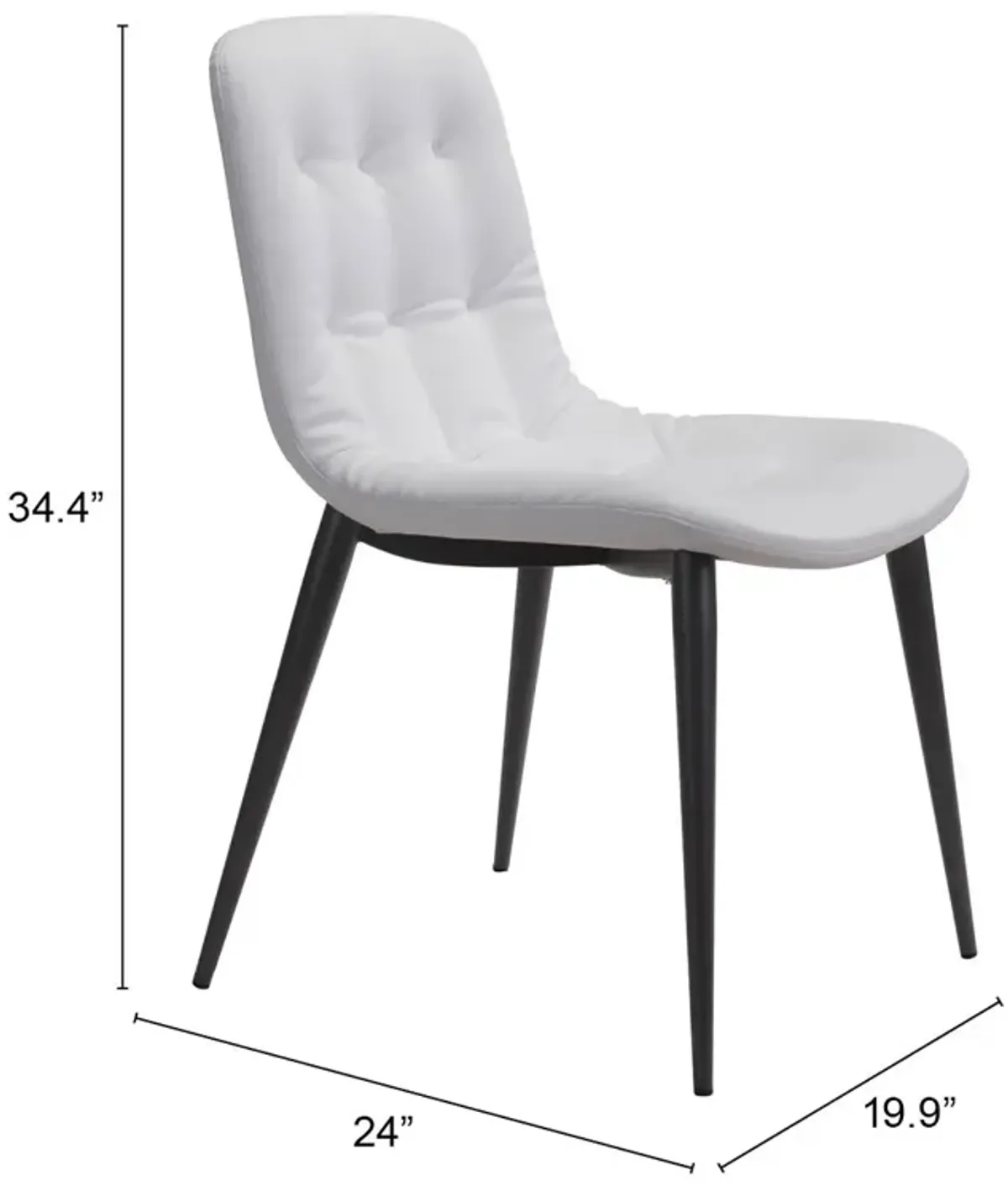 Tangiers Dining Chair (Set of 2) White