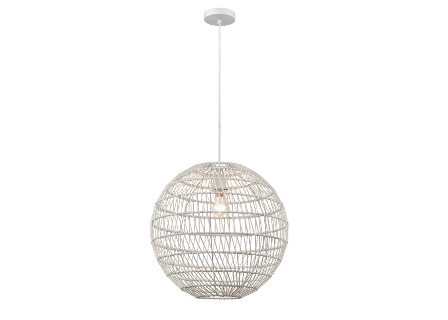 Simoom 19" Wide 1-Light Pendant - White