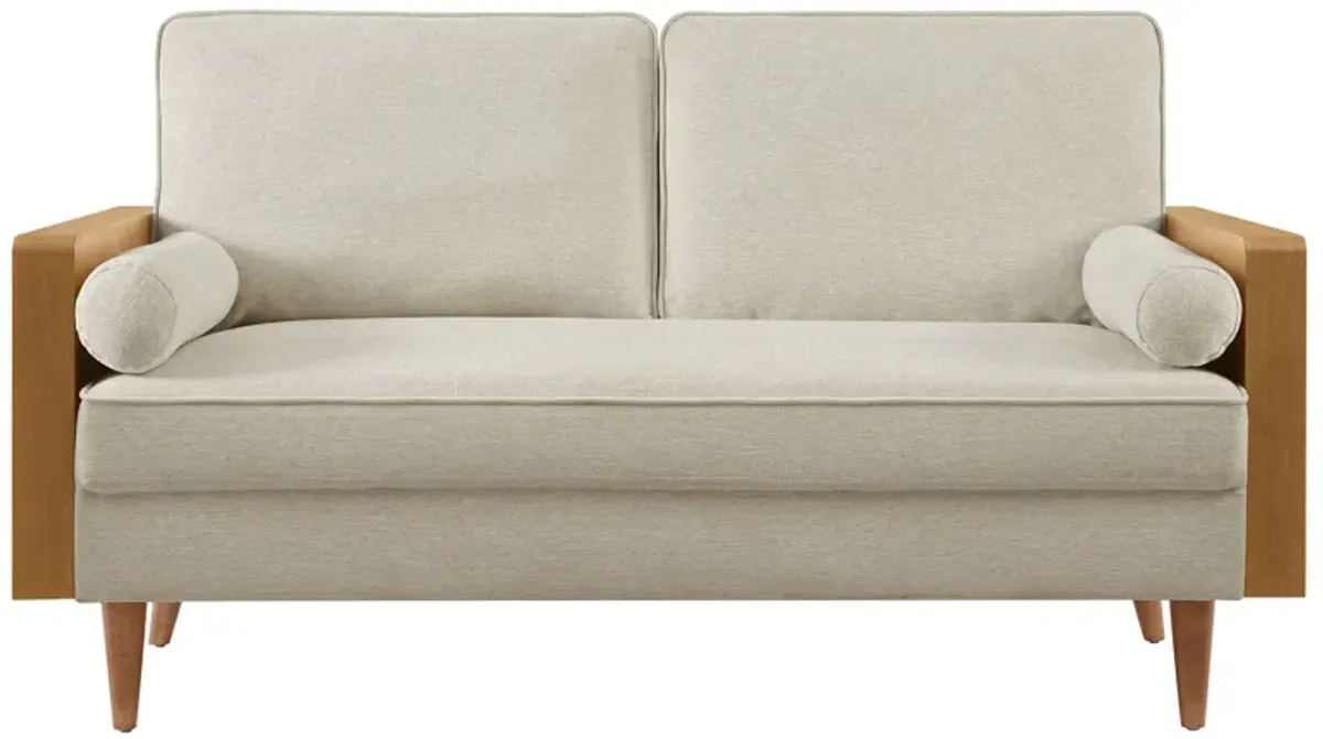 Kellan Heathered Weave Fabric Loveseat by Modway