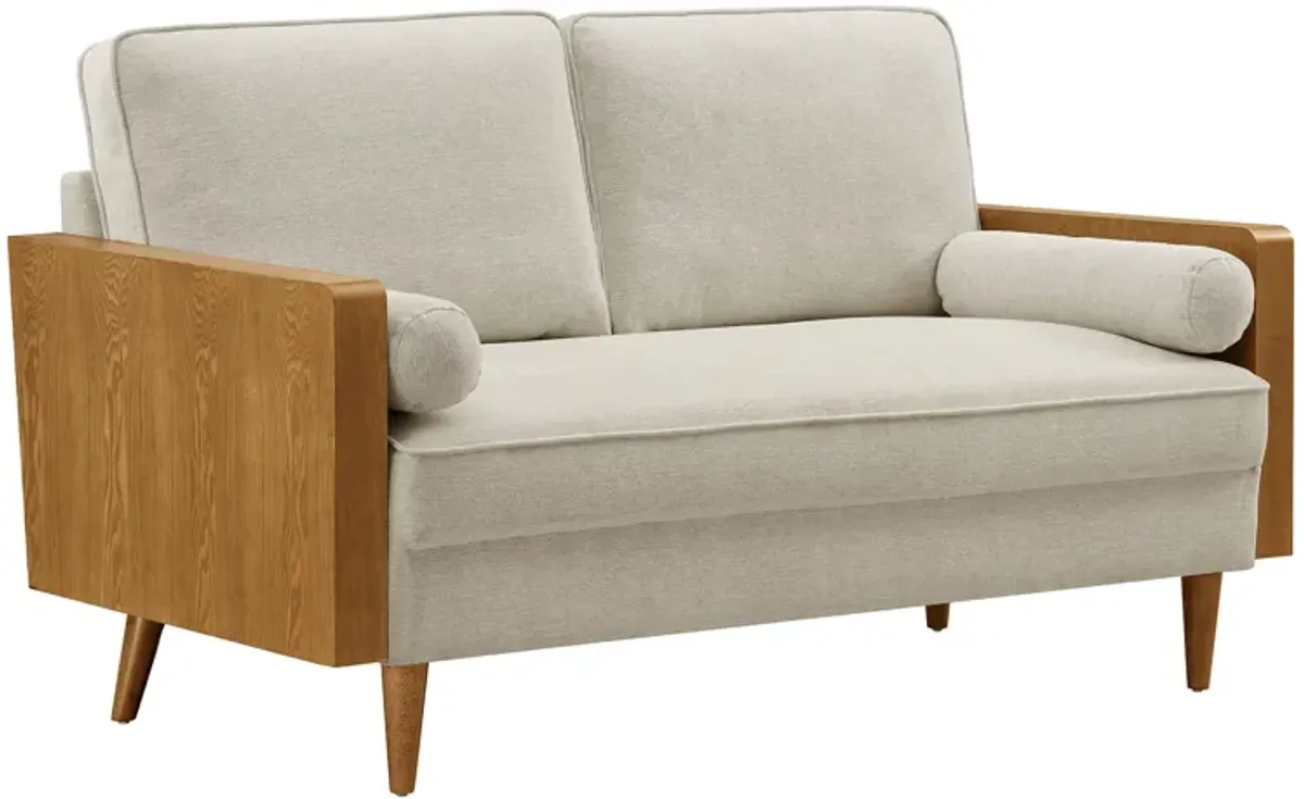 Kellan Heathered Weave Fabric Loveseat by Modway