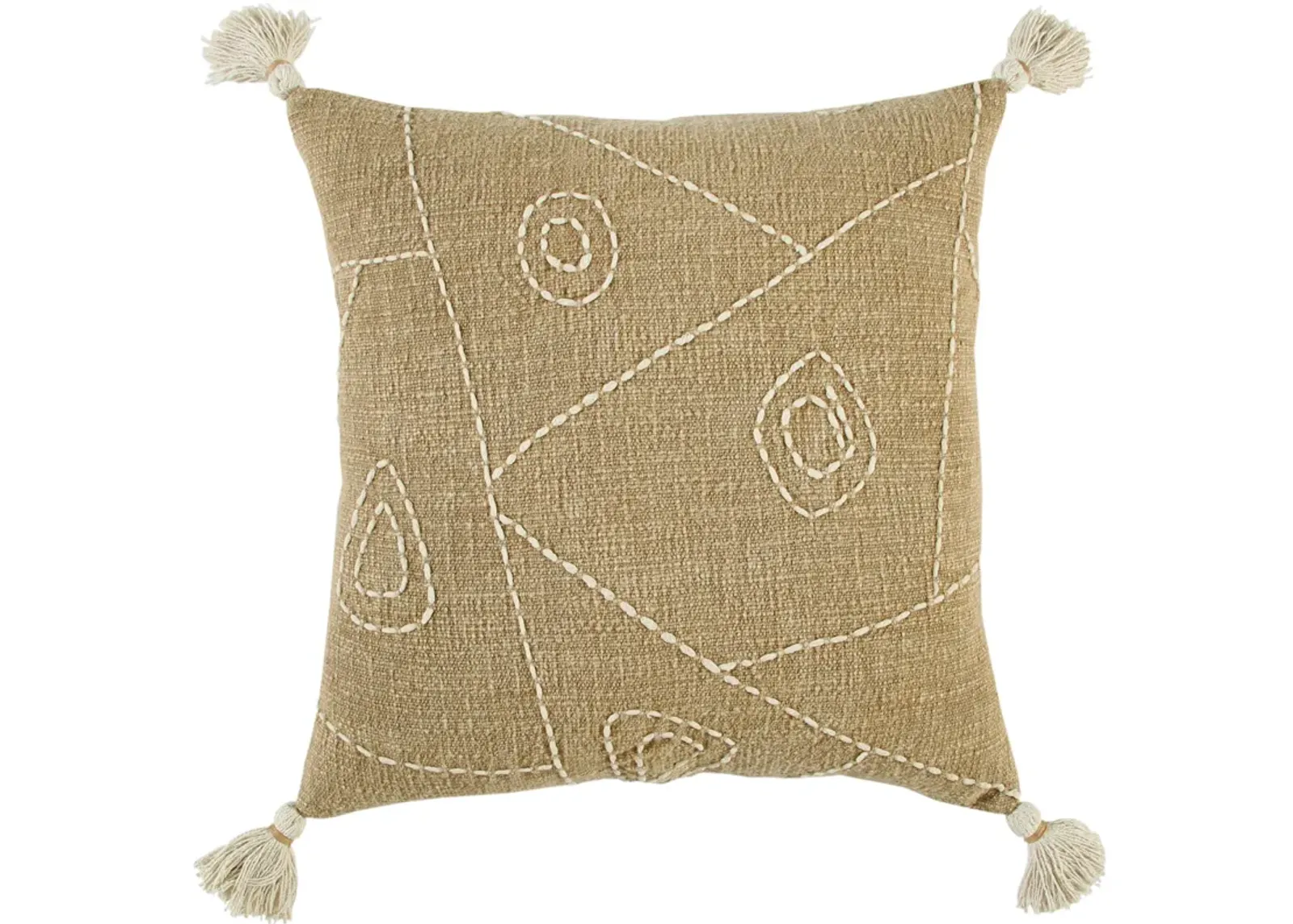 Hieroglyphics Khaki Pillow