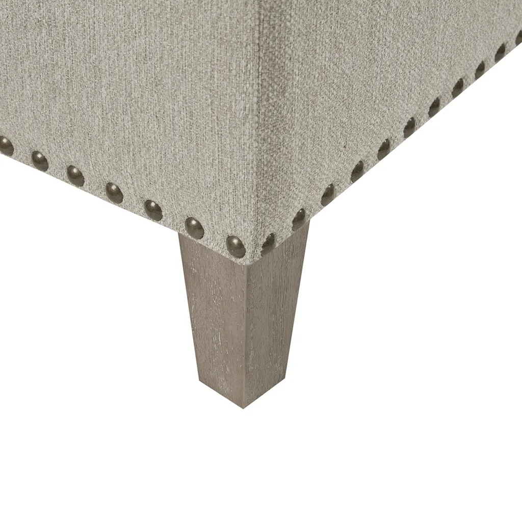 Madison Park Lindsey Taupe Tufted Square Cocktail Ottoman