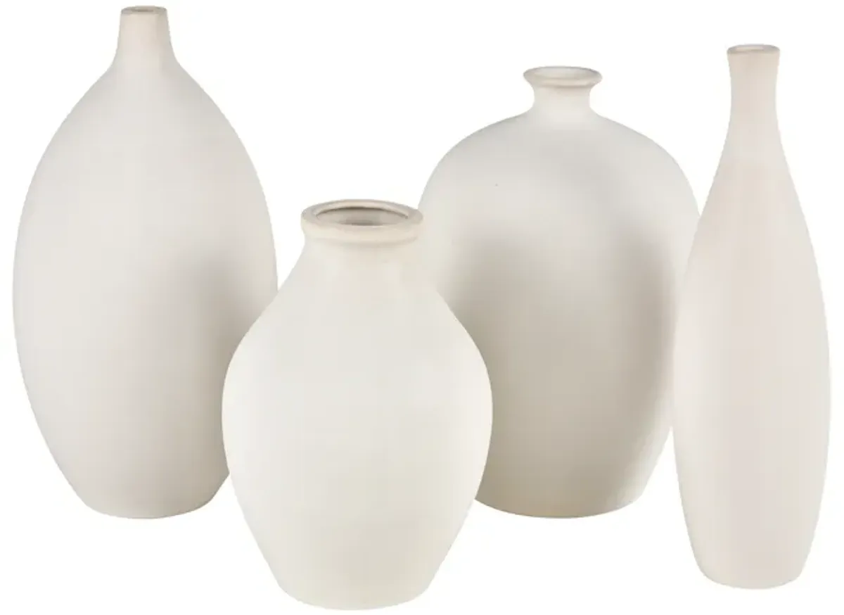 Faye Vase  -  Medium White - Set of 2