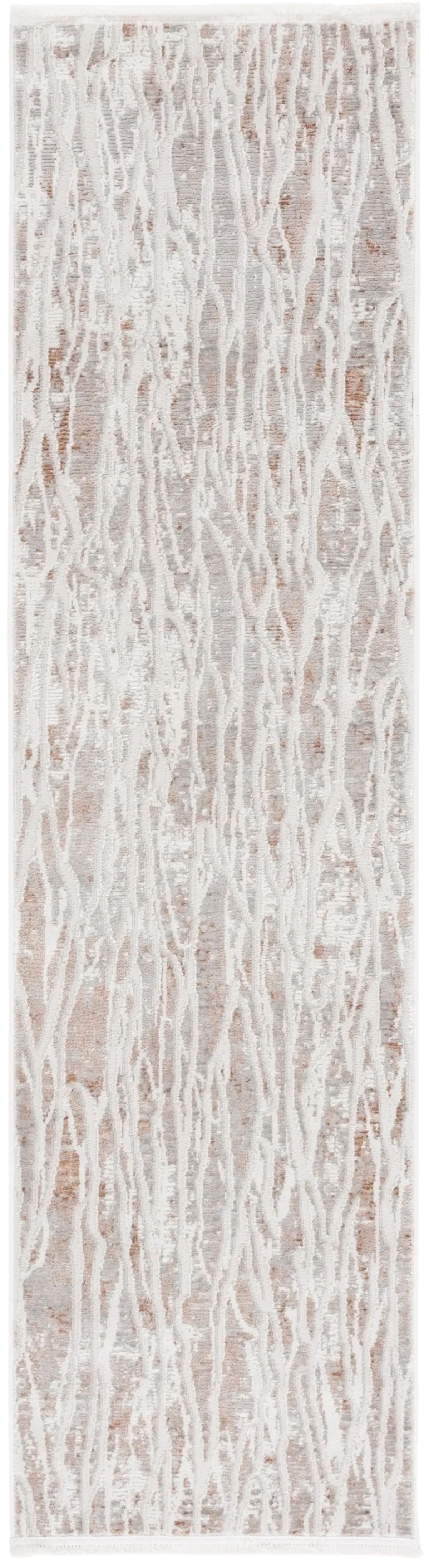 MILA 232 BEIGE  2'-2' x 8' Runner Rug