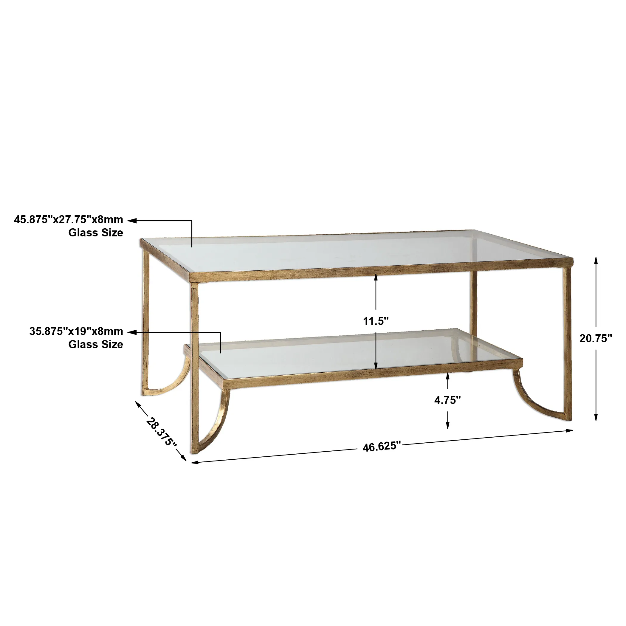 Katina Gold Leaf Coffee Table