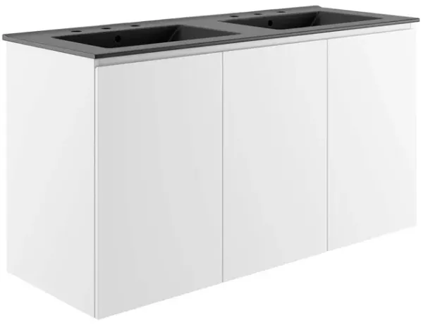 Bryn 48" Wall-Mount Double Sink Bathroom Vanity