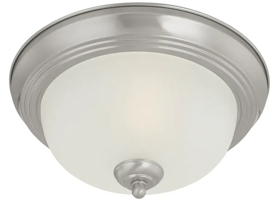 Ceiling Essentials 12" Wide 1-Light Flush Mount - Brushed Nickel