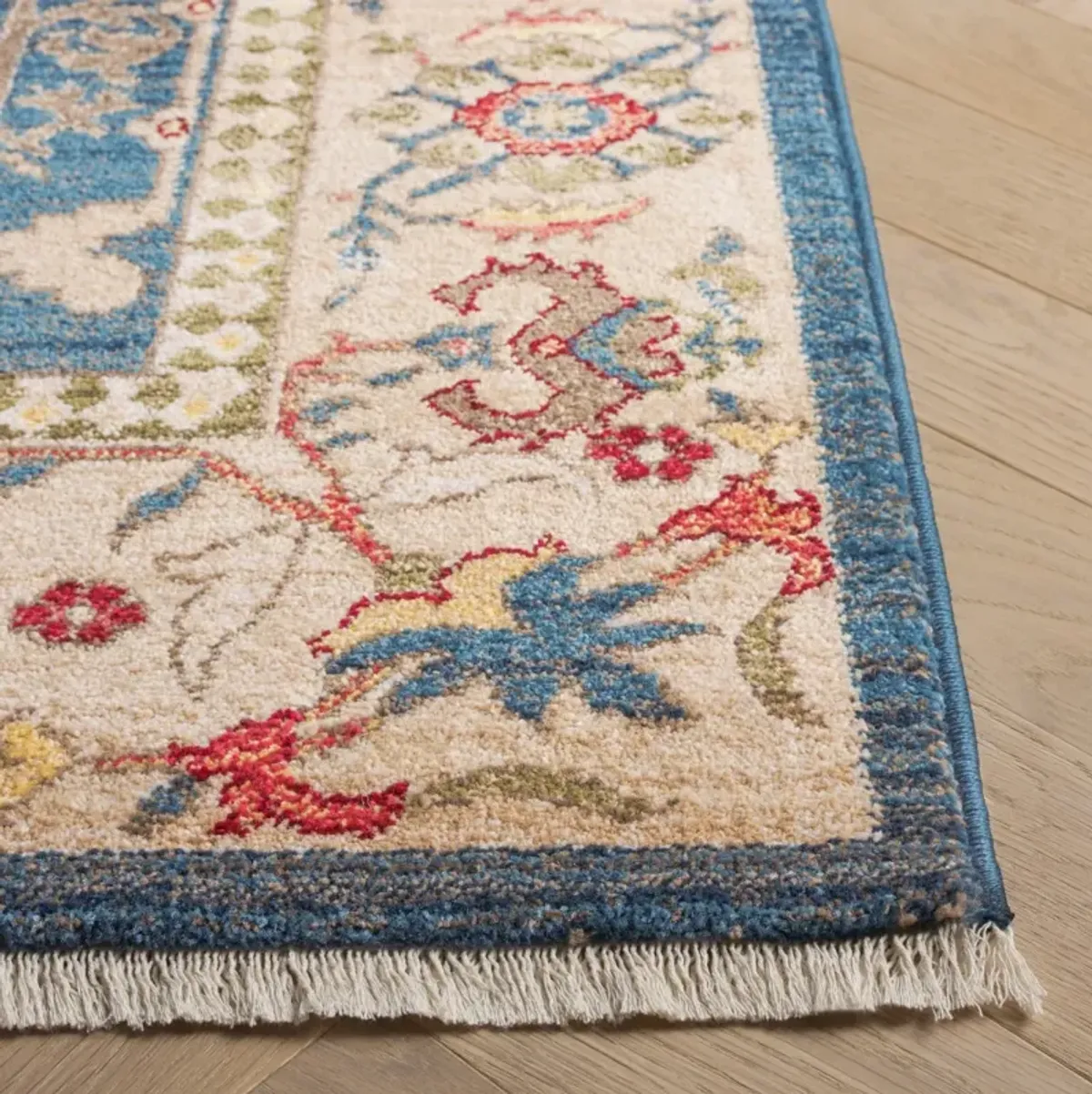 KASHAN 303 BLUE  2'-6' x 22' Runner Rug