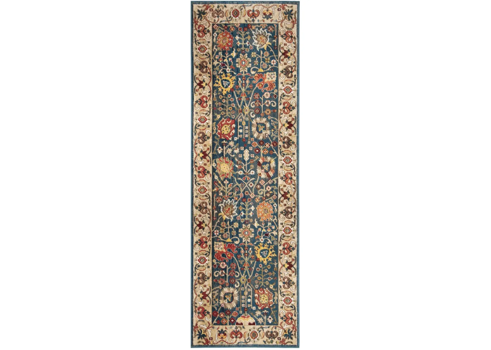 KASHAN 303 BLUE  2'-6' x 22' Runner Rug