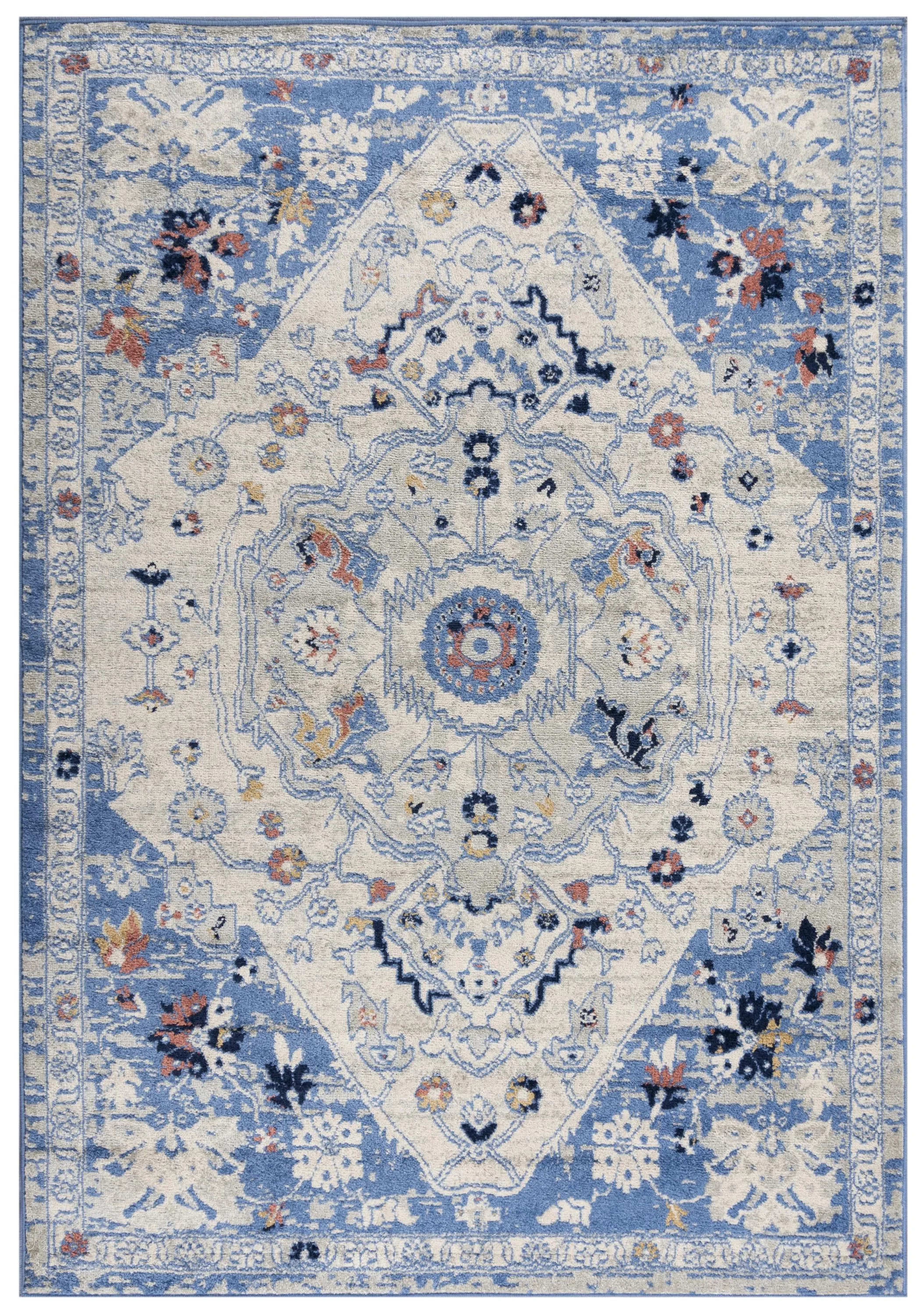 Marquise L. Blue  Polypropylene  8'0"x9'6" Rectangle Rug