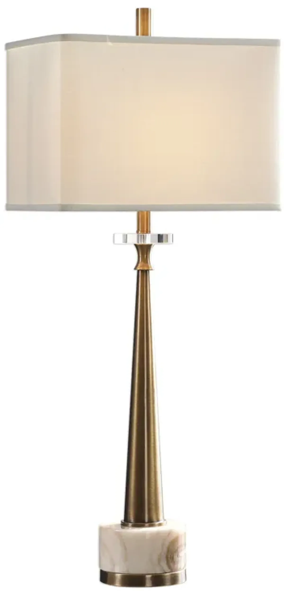 Verner Tapered Brass Table Lamp