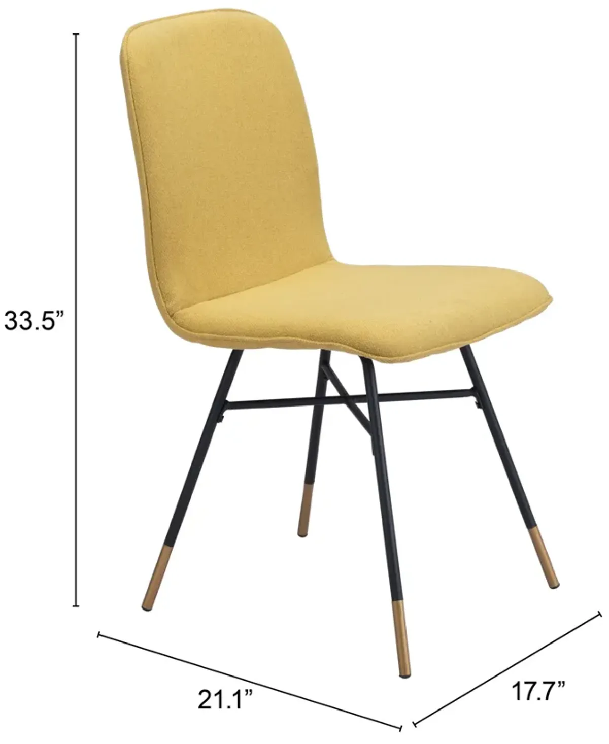 Var Dining Chair (Set of 2) Yellow