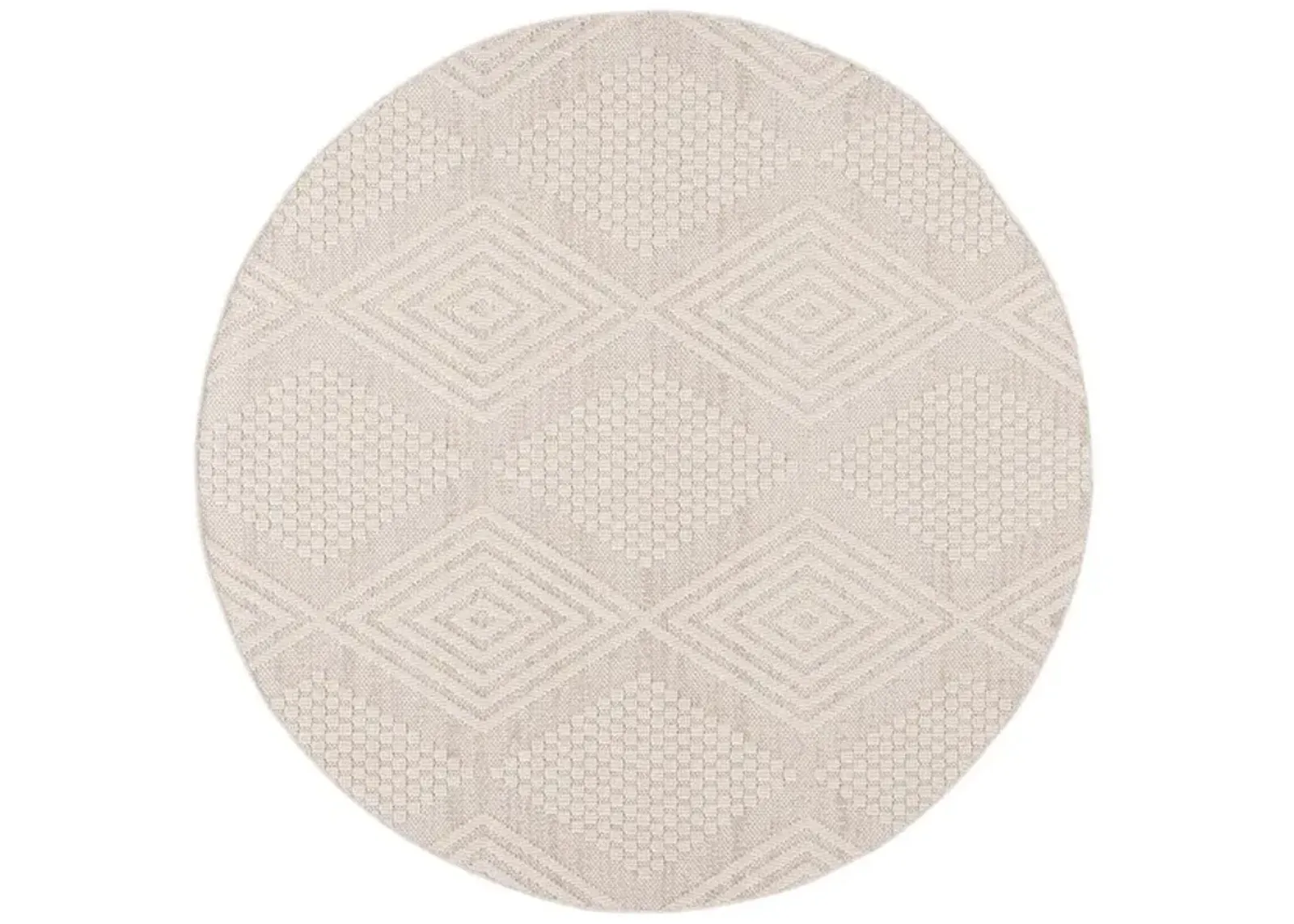 GLOBAL 410 Beige 6'-7' X 6'-7' Round Round Rug