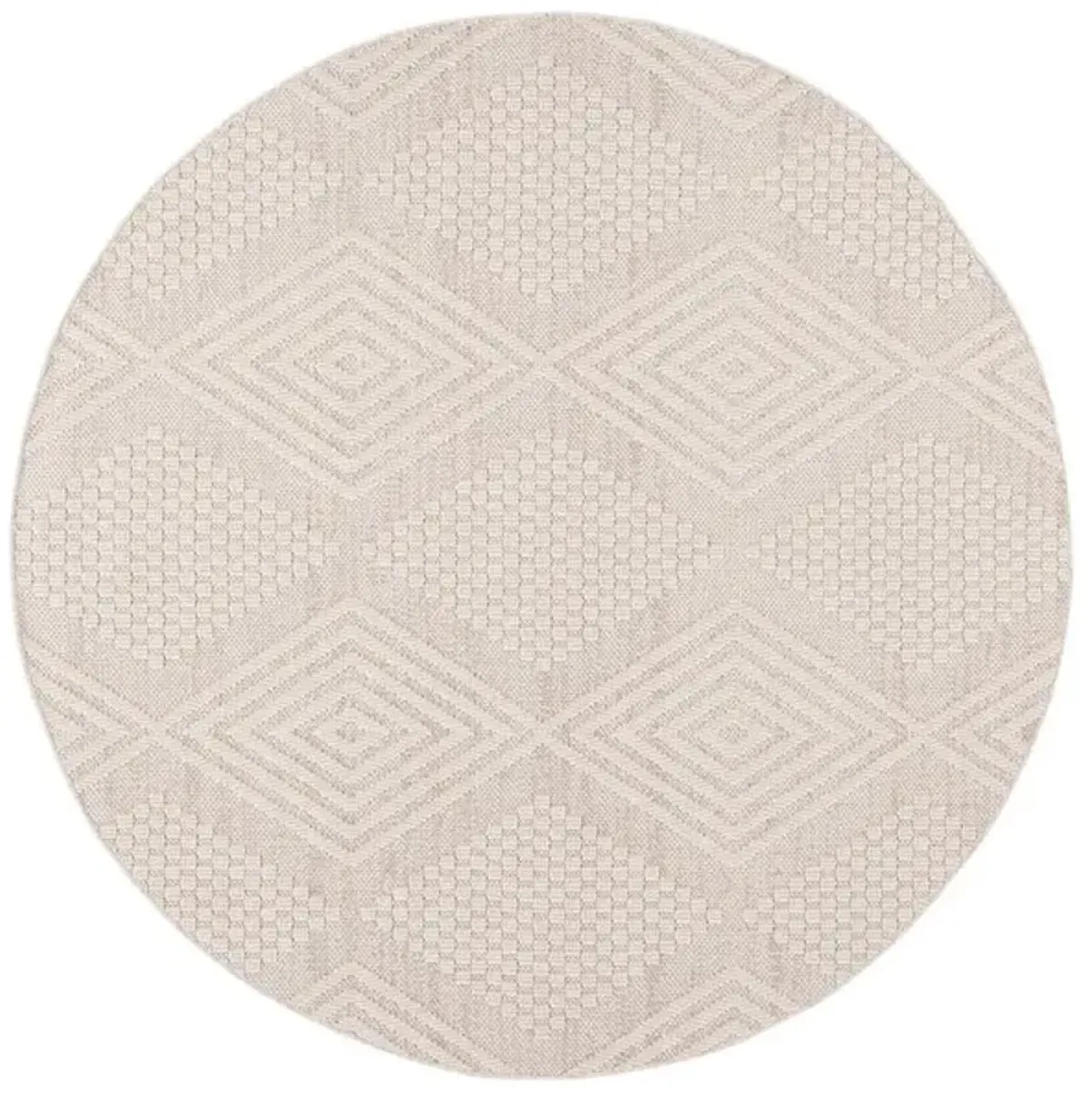 GLOBAL 410 Beige 6'-7' X 6'-7' Round Round Rug