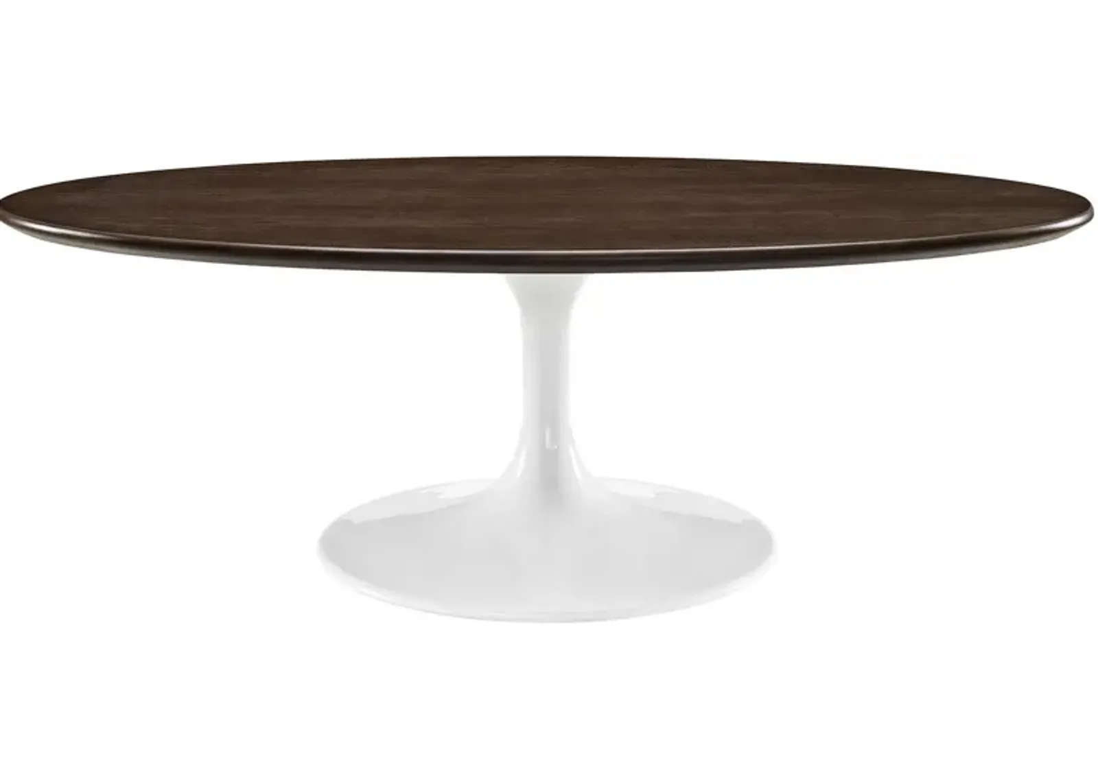 Lippa 48" Oval-Shaped Walnut Coffee Table