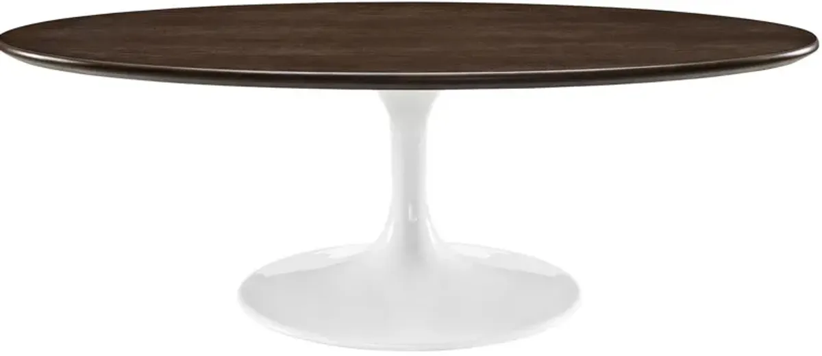 Lippa 48" Oval-Shaped Walnut Coffee Table