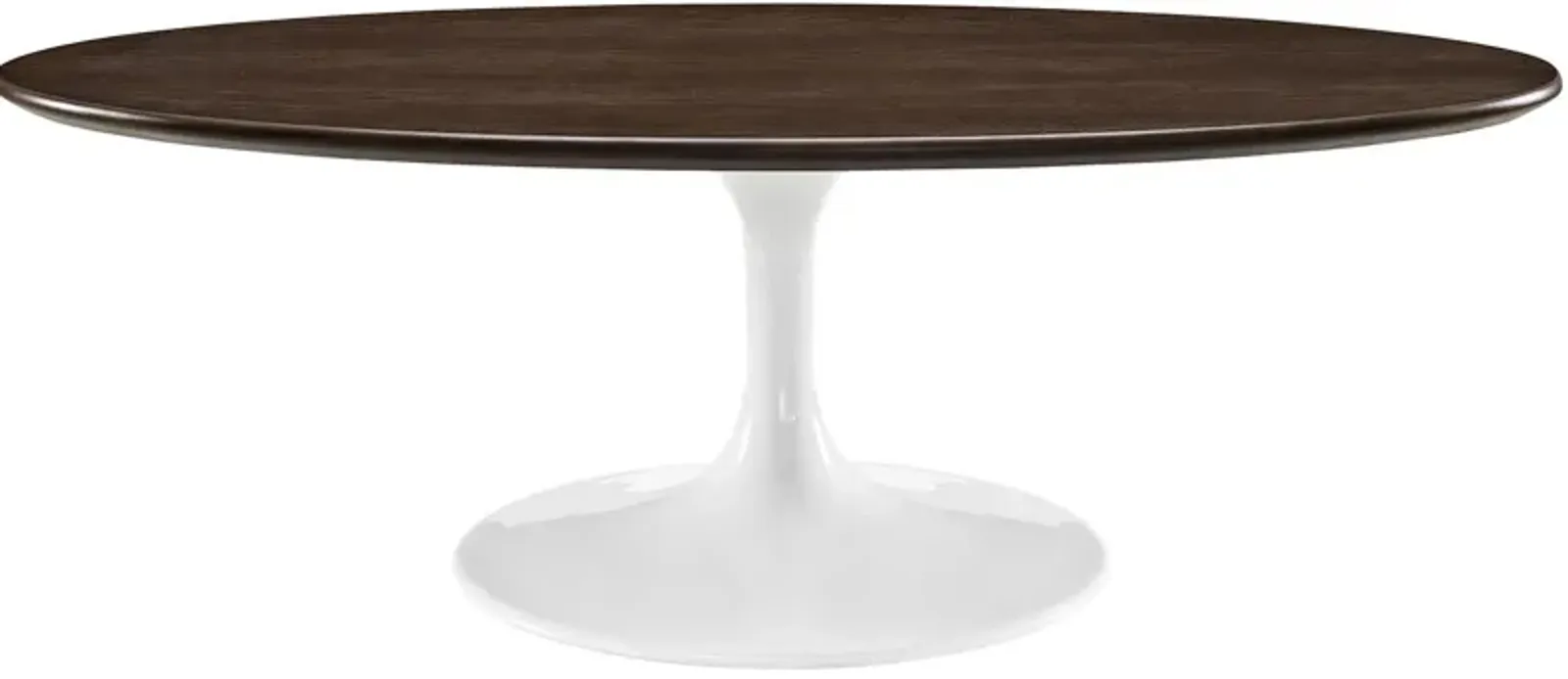 Lippa 48" Oval-Shaped Walnut Coffee Table