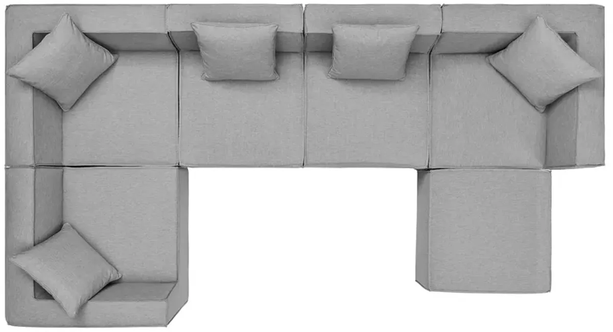 Saybrook Outdoor Patio Upholstered 6-Piece Sectional Sofa