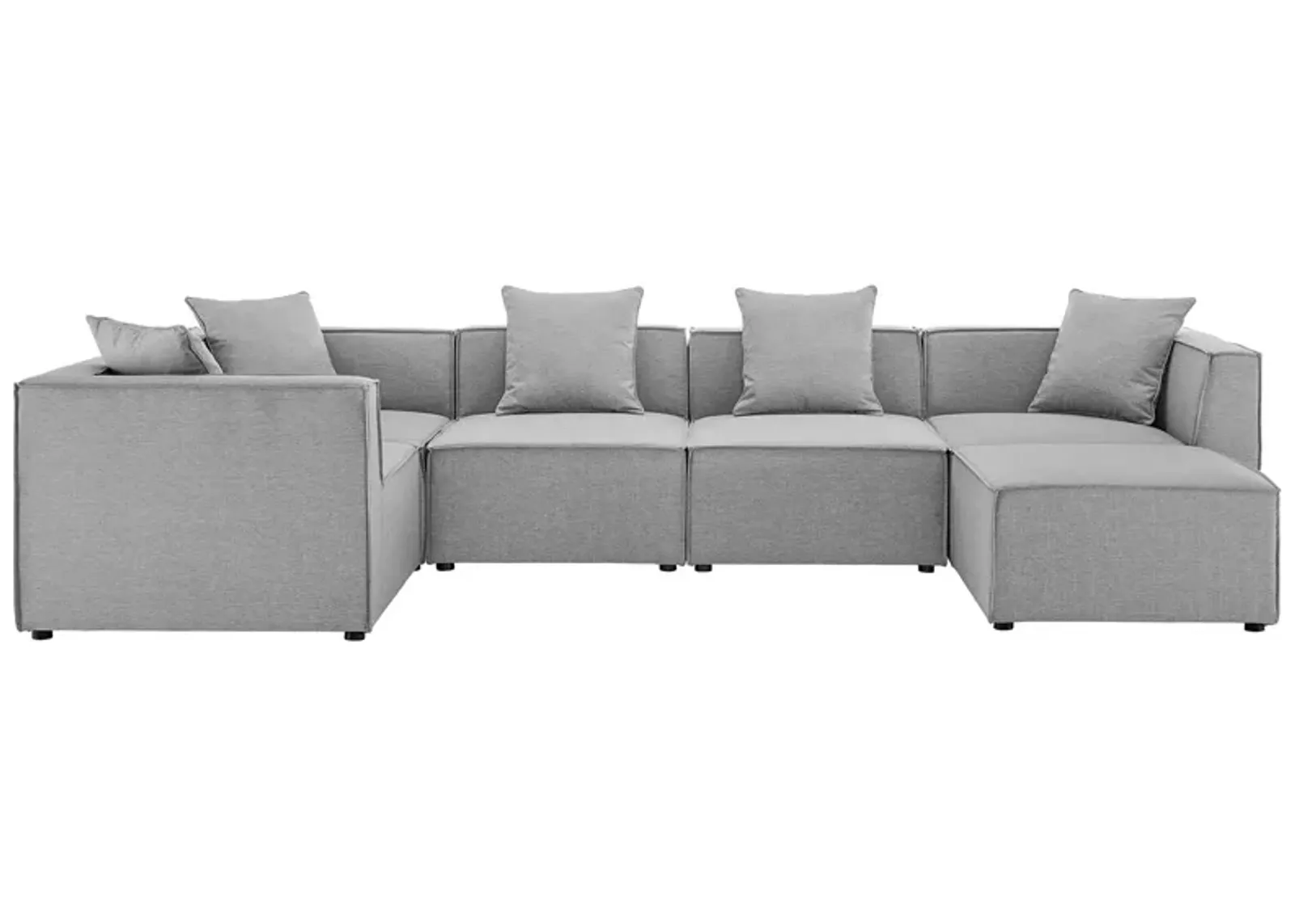 Saybrook Outdoor Patio Upholstered 6-Piece Sectional Sofa