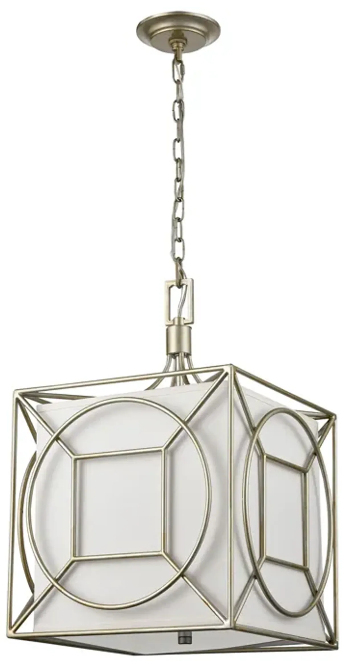 Shaftsbury Square 14" Wide 3-Light Pendant - Antique Silver