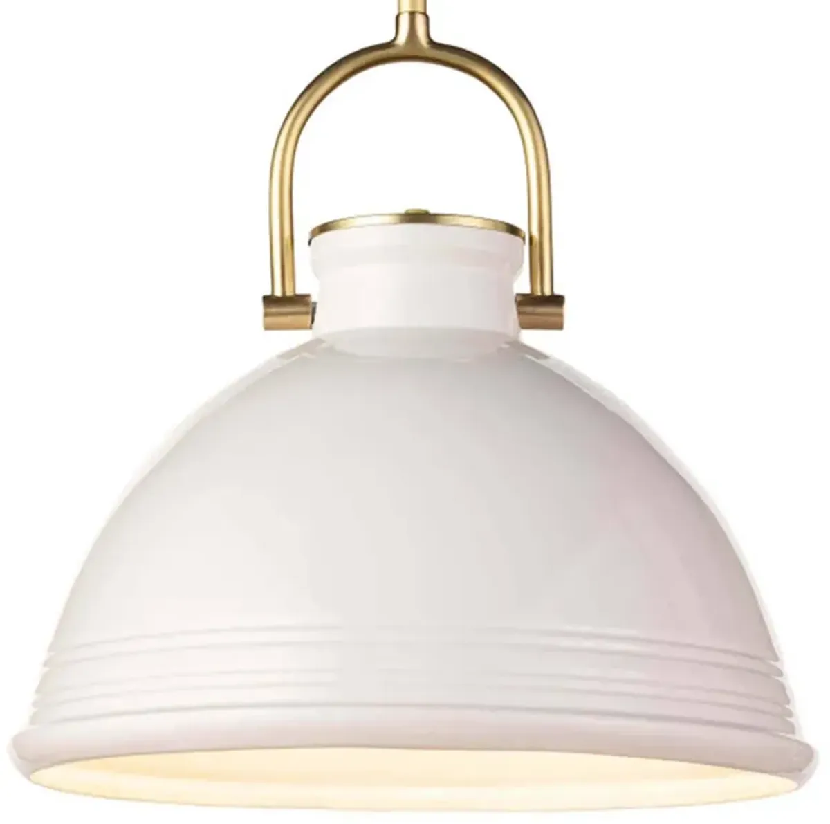 Eloise Ceramic Pendant (White)